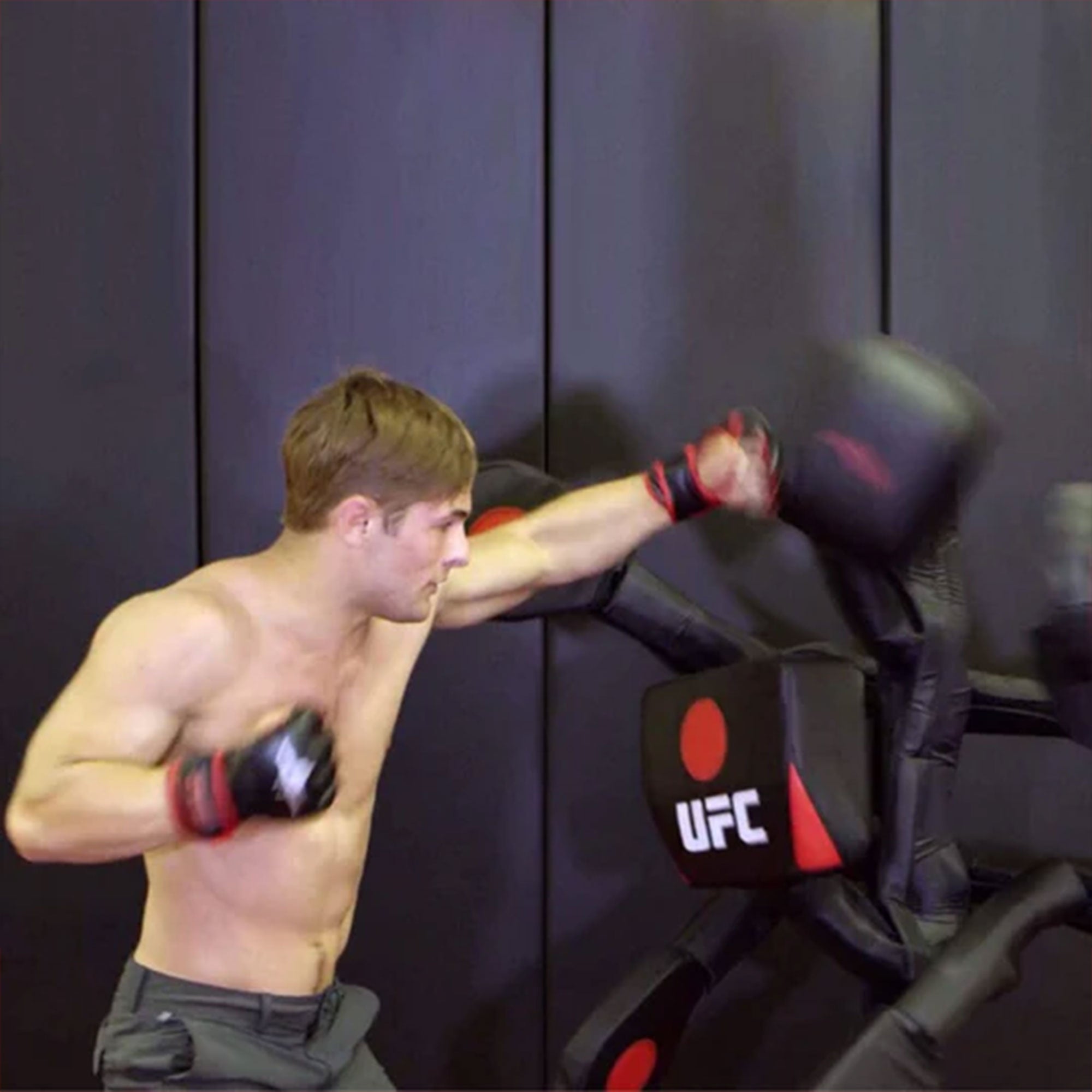 UFC BAS Body Action System Deluxe Model with Punching and Kicking Pads, Black