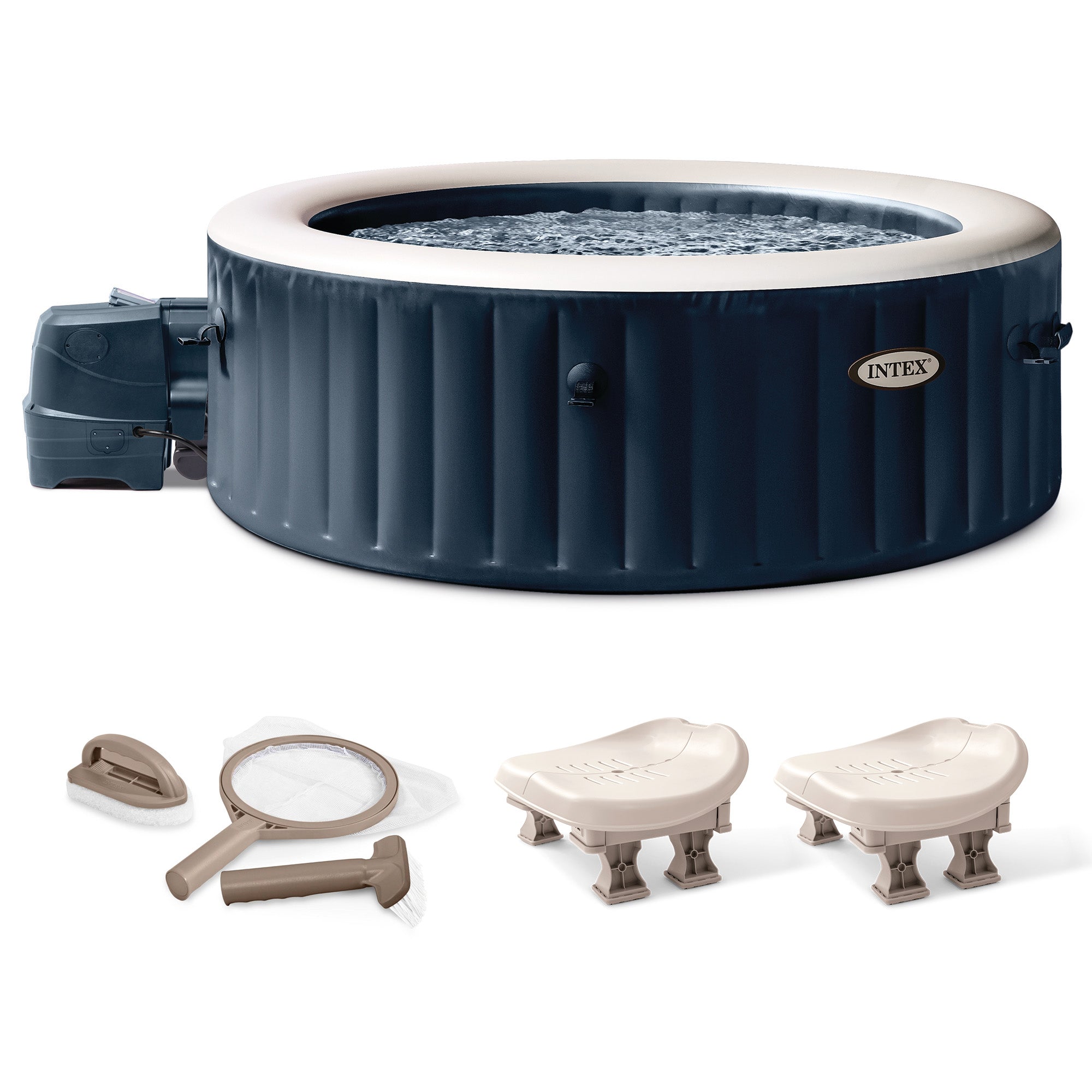 Intex PureSpa Plus Portable Inflatable Hot Tub with Maintenance Kit and 2 Seats - VMInnovations