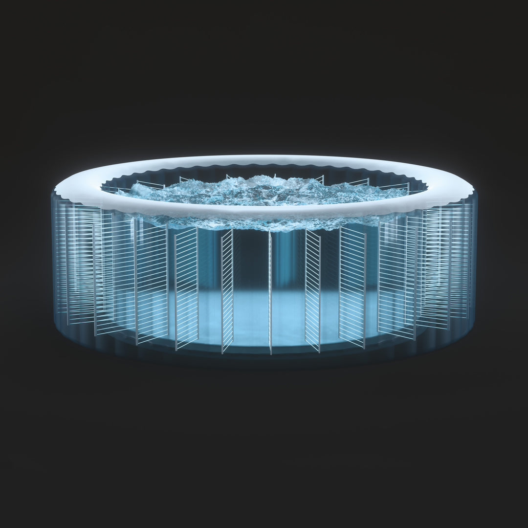 Intex PureSpa Plus Greystone Inflatable Hot Tub, 94 x 28", w/ Cup Holder 4-Pack - VMInnovations