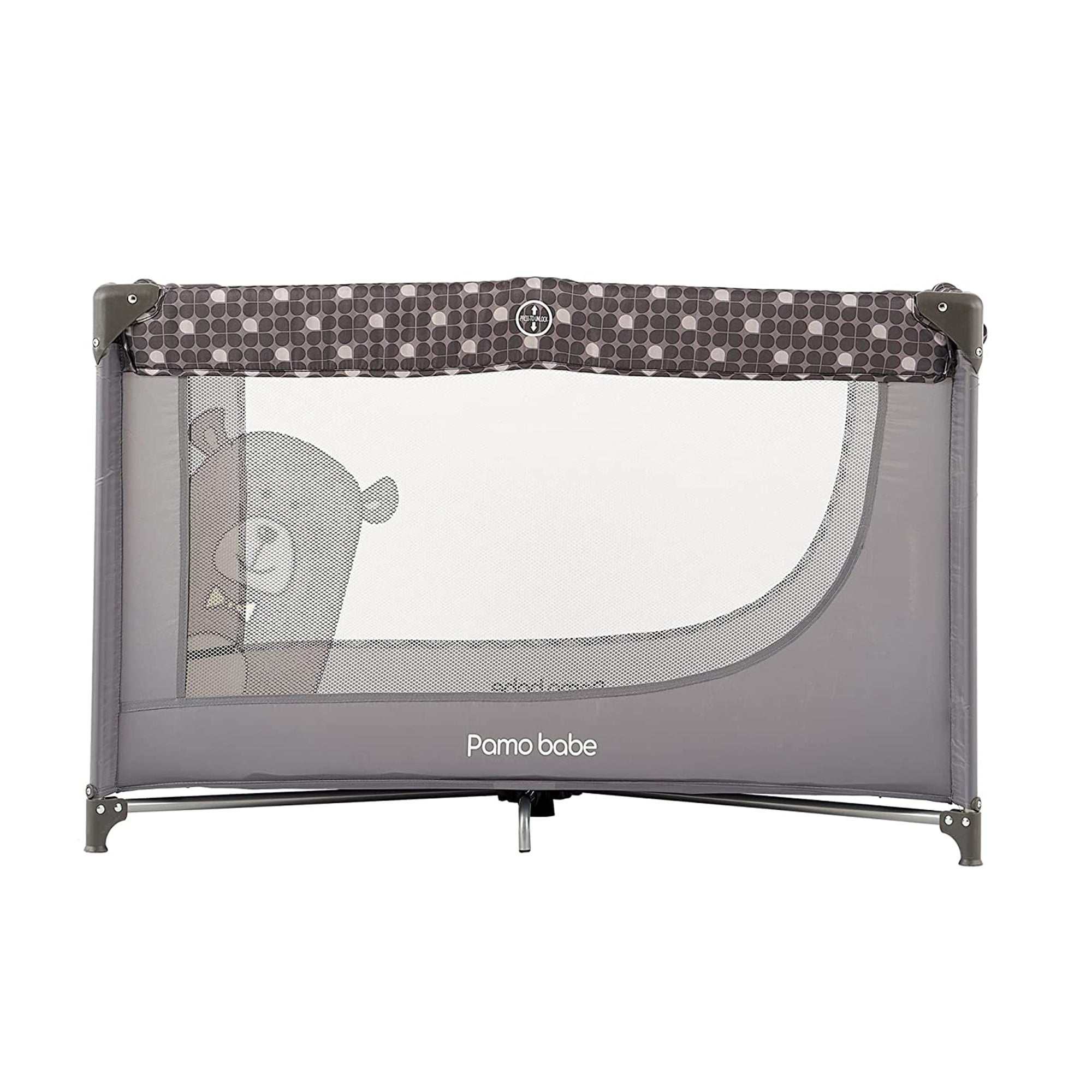 Pamo Babe Enclosed Baby Playpen Crib with Mattress and Carry Bag (Open Box)