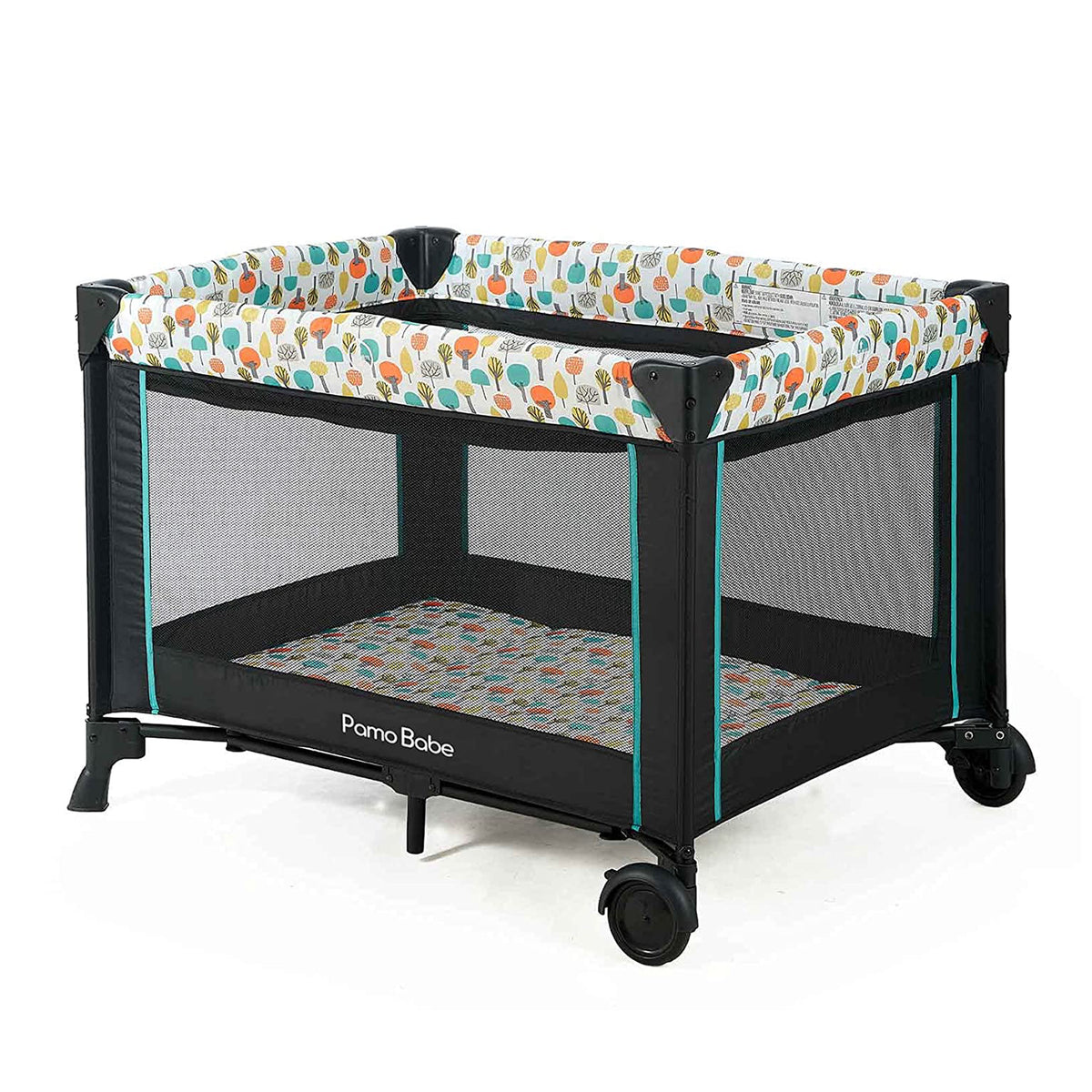Pamo Babe Bassinet Nursery Center Play Yard Crib with Changing Table, Orange - VMInnovations