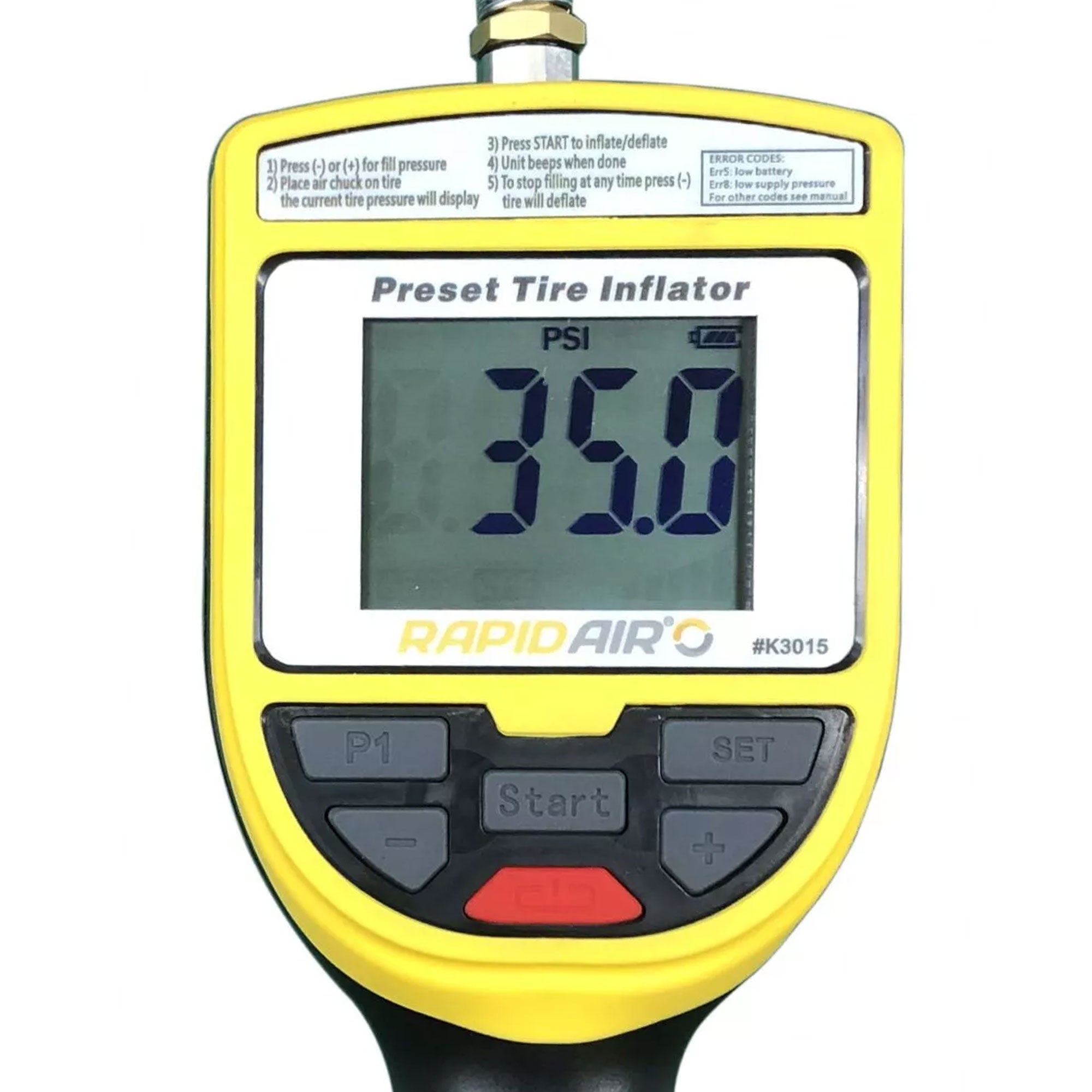 RapidAir K3015 Automatic Shutoff 175 PSI Digital Tire Inflator Gauge (Used) - VMInnovations