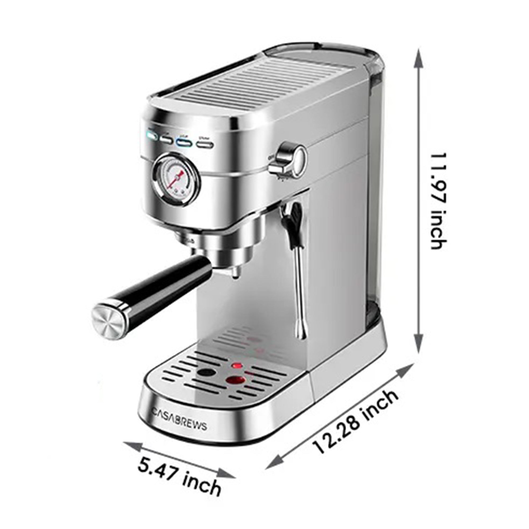 Sincreative Casabrews 20 Bar Brushed Stainless Steel Espresso Machine (Open Box) - VMInnovations