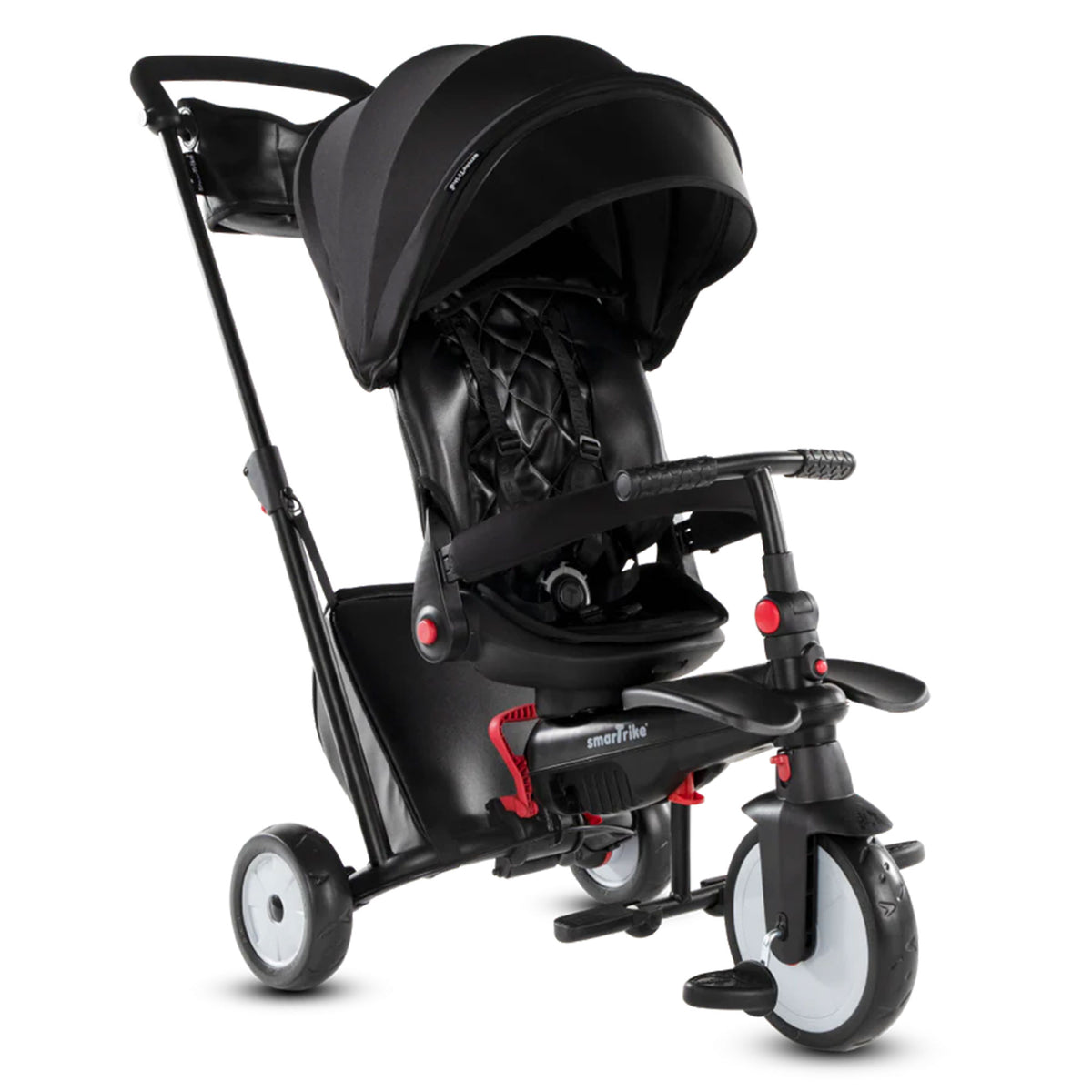 smarTrike STR7 6 in 1 Pushchair Stroller and Tricycle for 6-36 Months, Black - VMInnovations