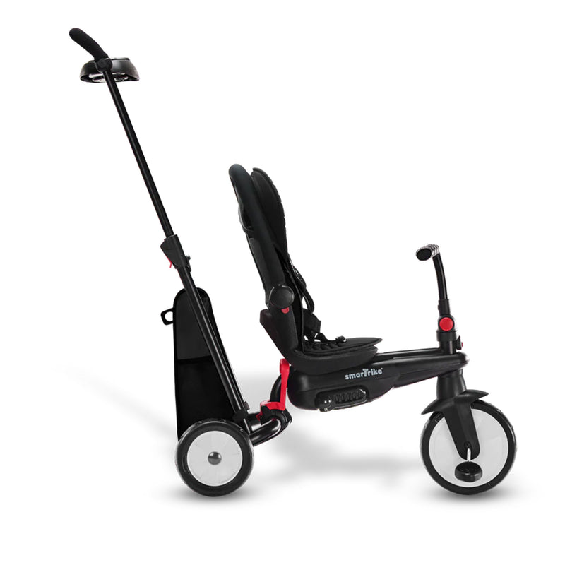smarTrike 6 in 1 Stroller Tricycle, 1 Handed Steering, Black & White(Used)