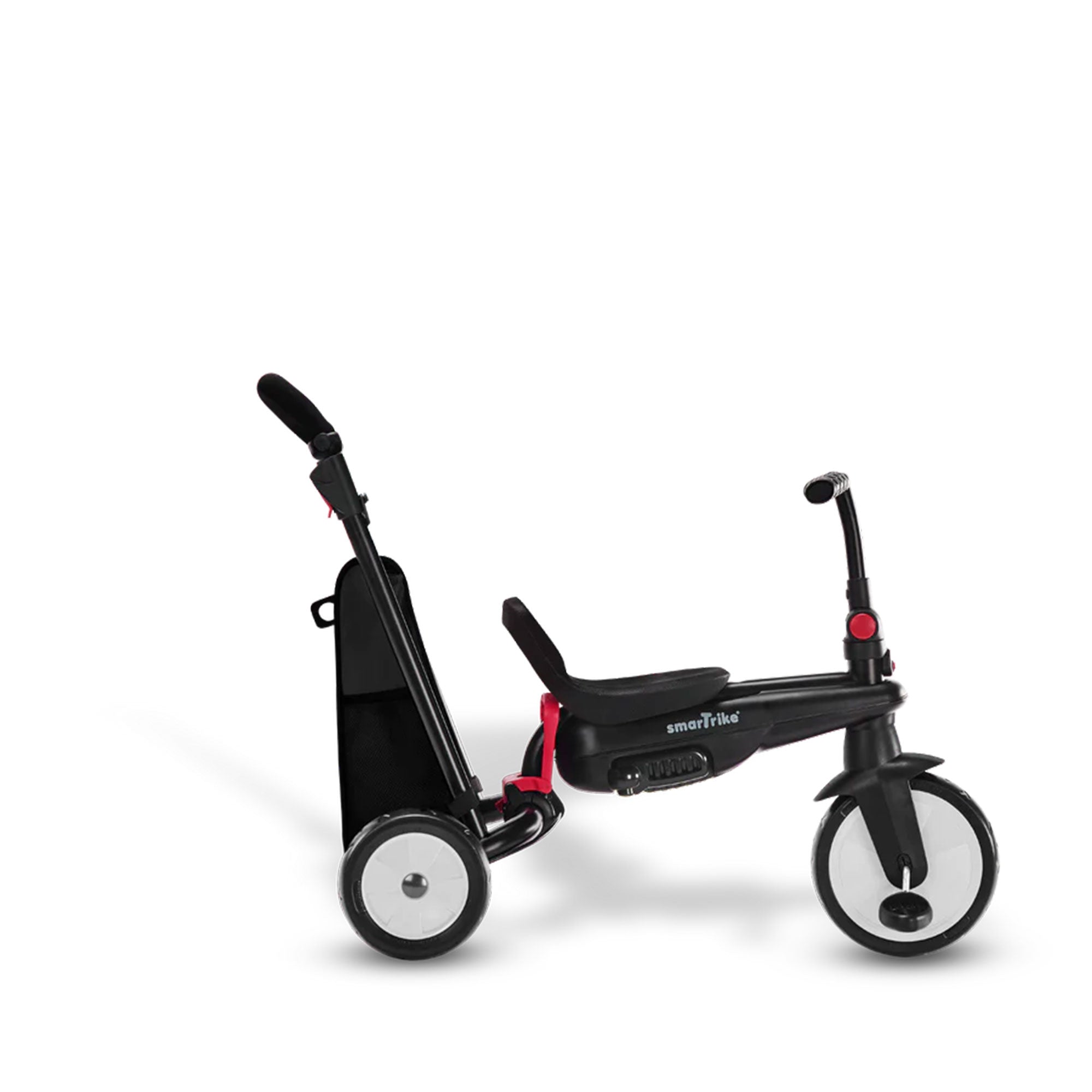 smarTrike 6 in 1 Stroller Tricycle, 1 Handed Steering, Black & White(Used) - VMInnovations