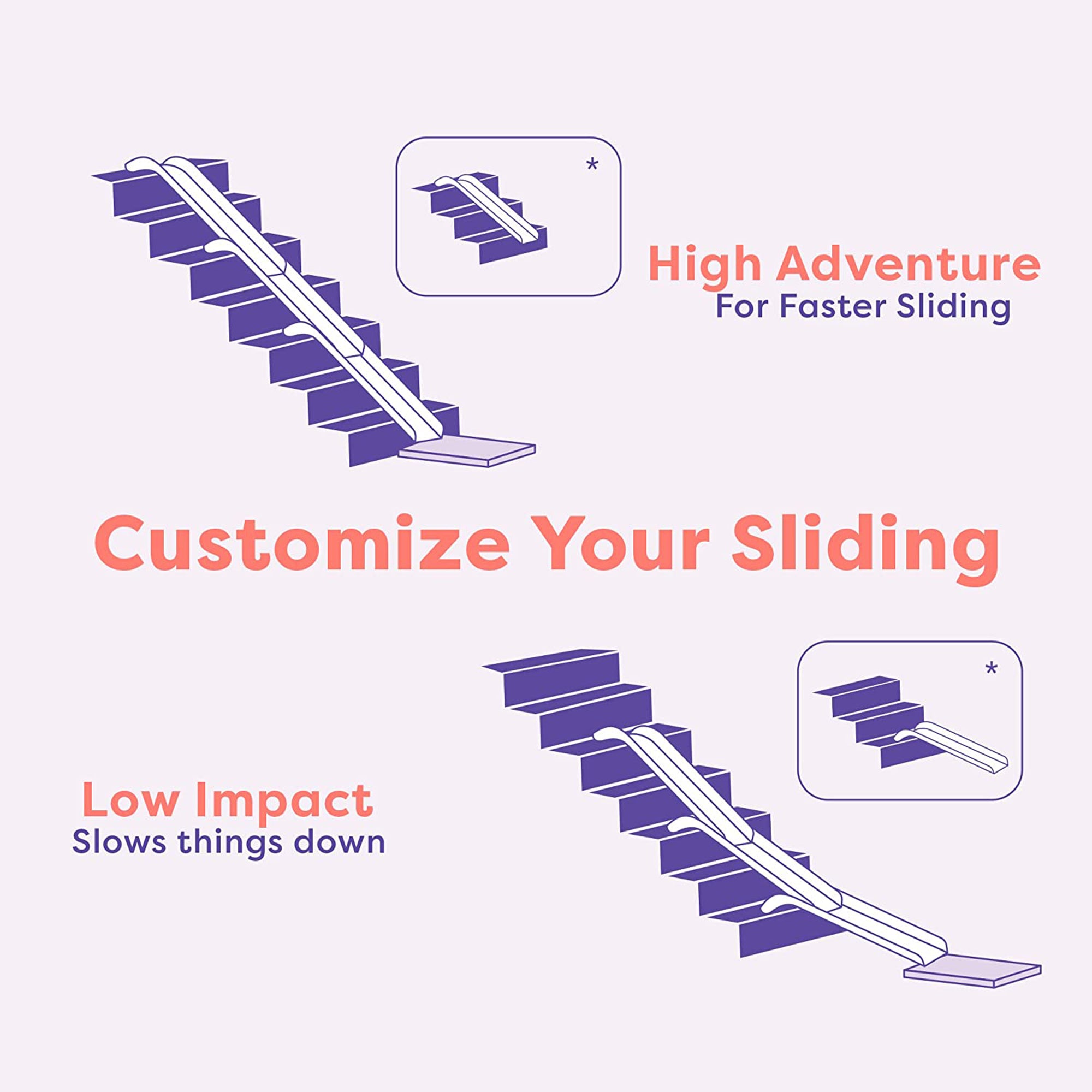 Stairslide Original Stair Mounted Kids Slide 4-Pack for 9 - 12 Stairs (Open Box) - VMInnovations