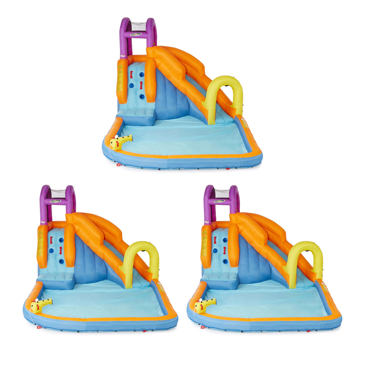 Magic Time International Mega Tornado Twist Inflatable Kids Water Park (3 Pack)