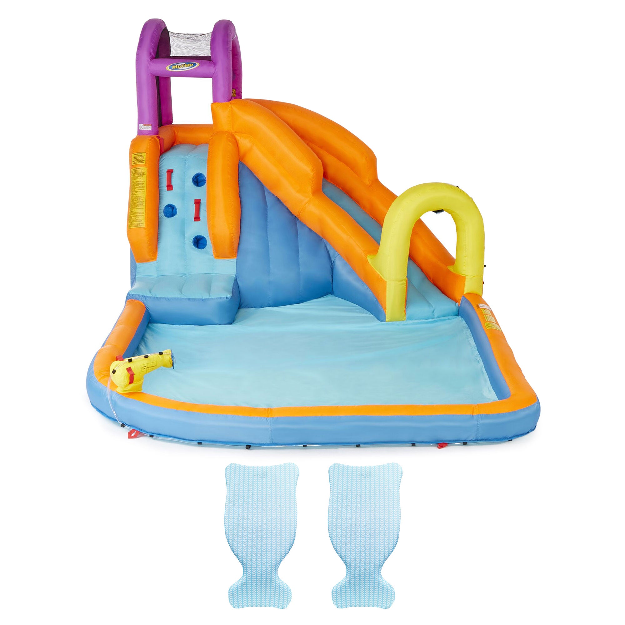 Magic Time International Mega Tornado Water Park & COMFY FLOATS Float, Blue 2 Pk - VMInnovations