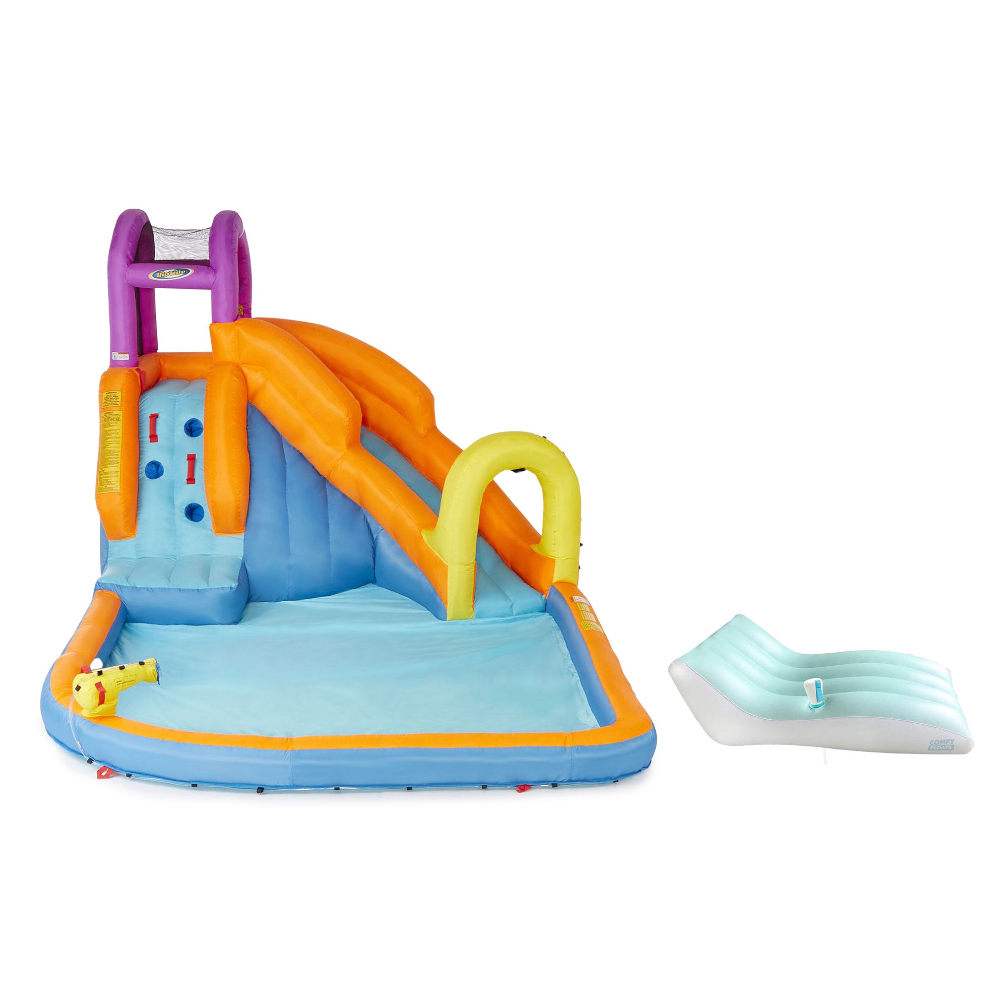 Magic Time International Mega Tornado Water Park w/ COMFY FLOATS Chaise Lounger - VMInnovations