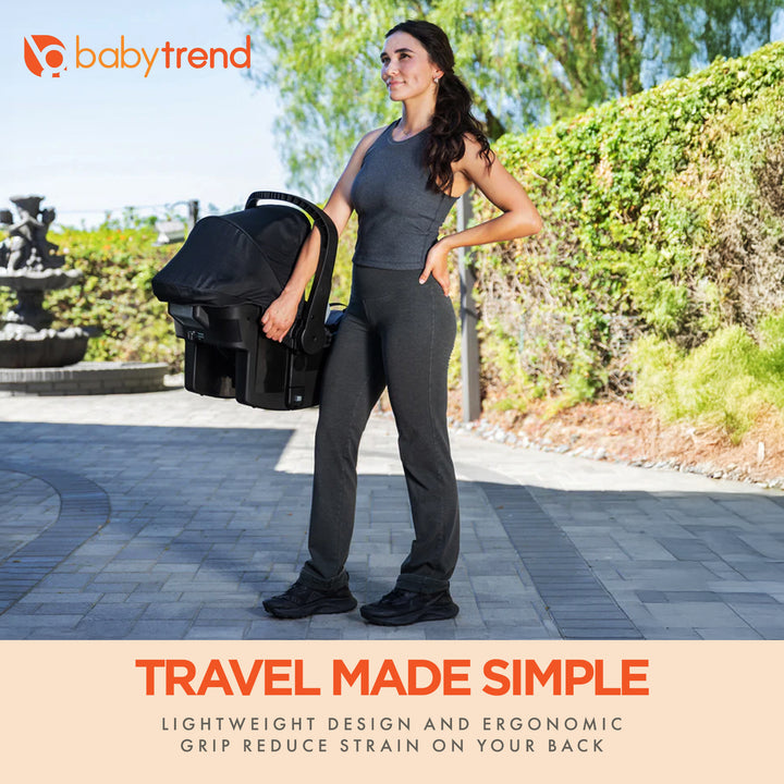 Baby Trend EZ-Lift Plus Lightweight Infant Car Seat, Cozy Cover & Base, Stormy - VMInnovations