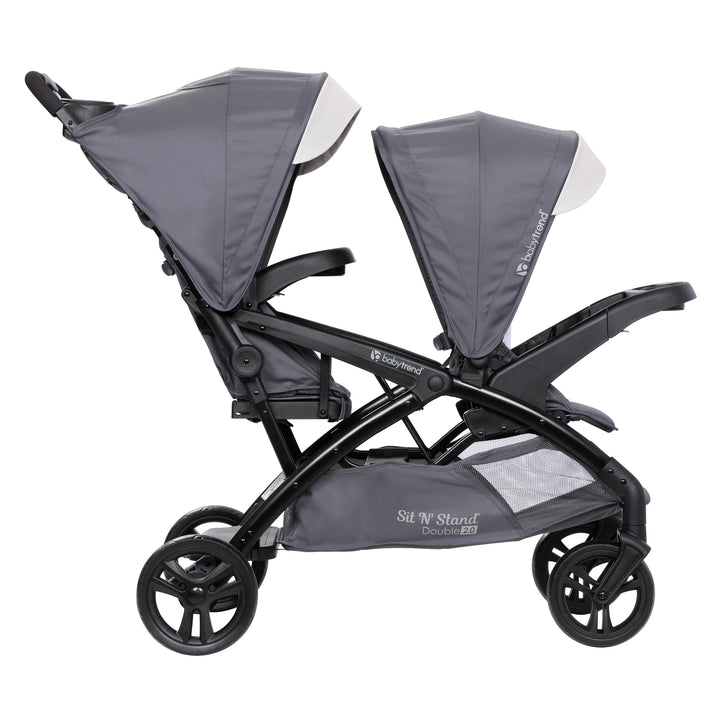 Baby Trend Sit N' Stand Double Stroller 2.0 DLX with 5 Point Harness, Magnolia - VMInnovations