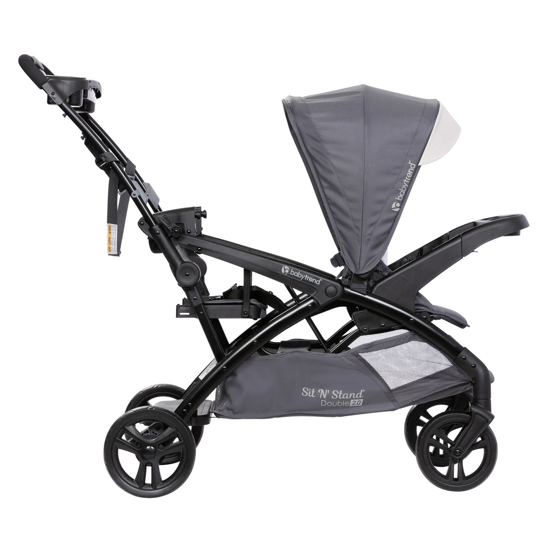 Baby Trend Sit N' Stand Double Stroller 2.0 DLX with 5 Point Harness, Magnolia - VMInnovations
