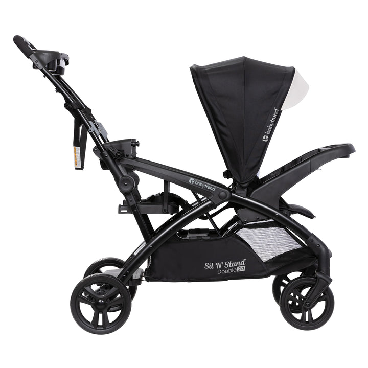 Baby Trend Sit N' Stand Double Stroller 2.0 DLX w/5 Point Harness, Modern Khaki - VMInnovations