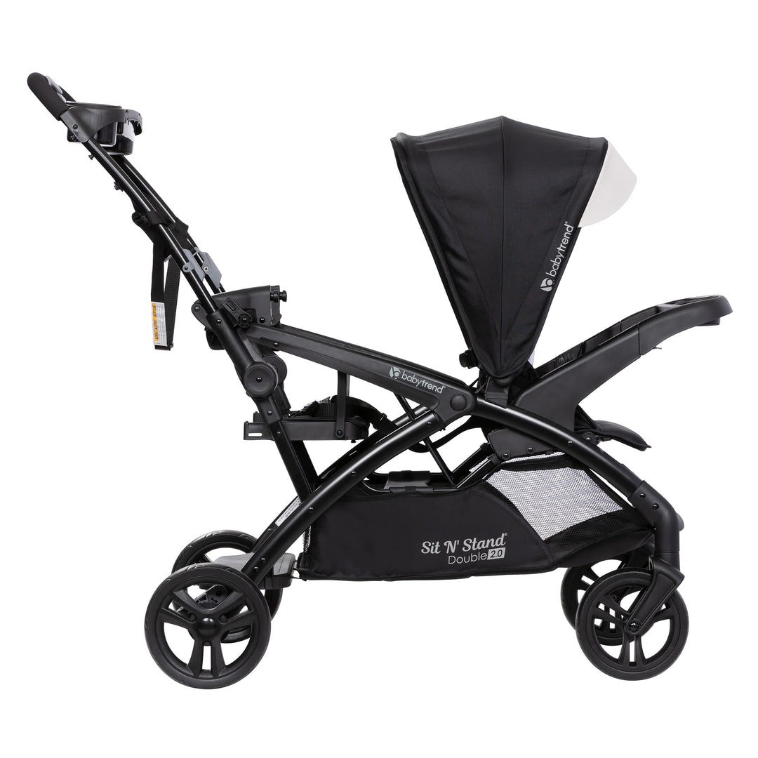 Baby Trend Sit N' Stand Double Stroller 2.0 DLX w/5 Point Harness, Modern Khaki - VMInnovations