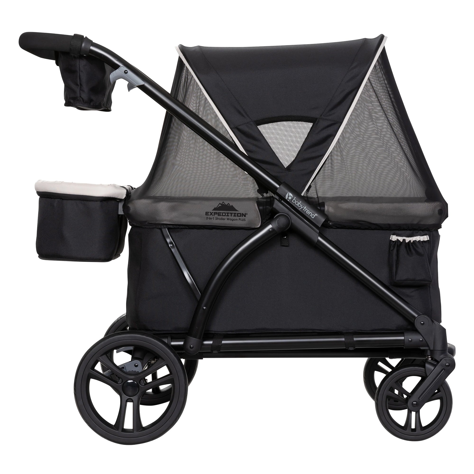 Baby Trend Expedition 2n1 Stroller Wagon w/Canopy & Basket, Modern Khaki (Used) - VMInnovations