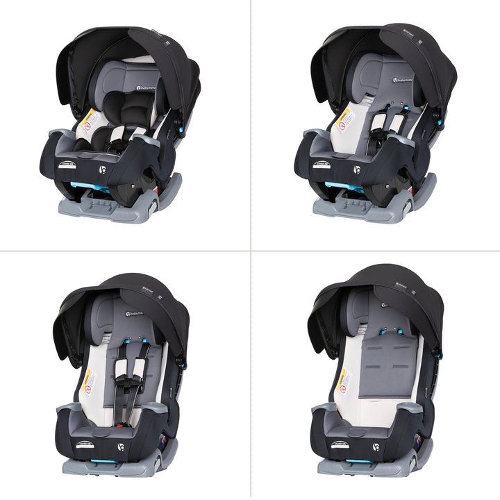 Baby Trend Cover Me 4 in 1 Convertible Car Seat with Adjustable Canopy, Black - VMInnovations