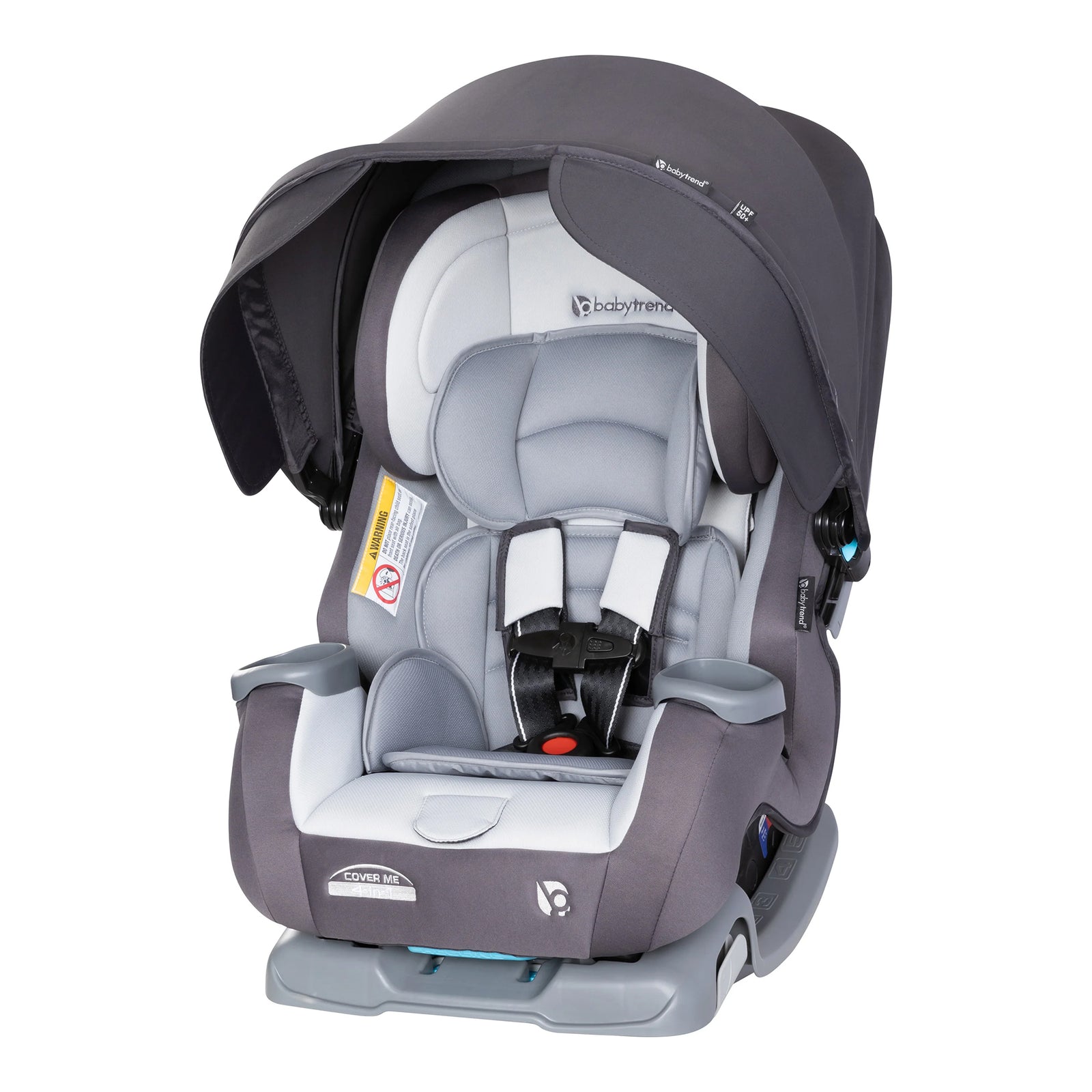 Baby Trend Cover Me 4 in 1 Convertible Car Seat with Adjustable Canopy, Stormy - VMInnovations
