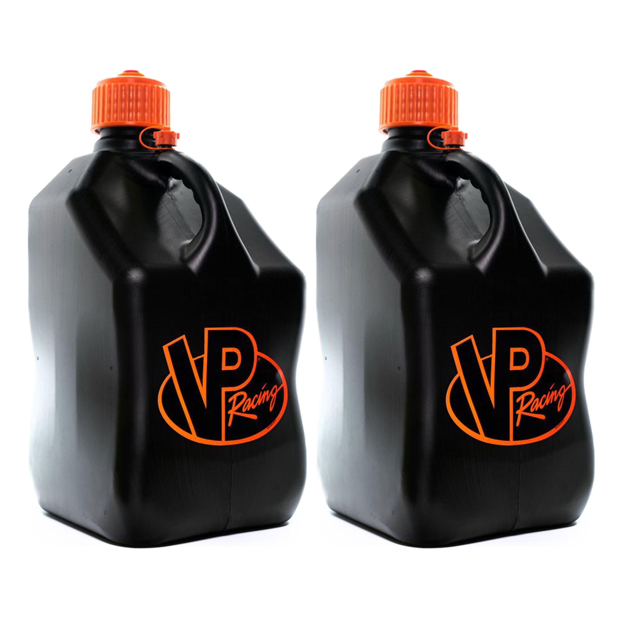 VP Racing 5.5 Gal Motorsport Racing Fuel Utility Jug, Black and Orange (2 Pack)