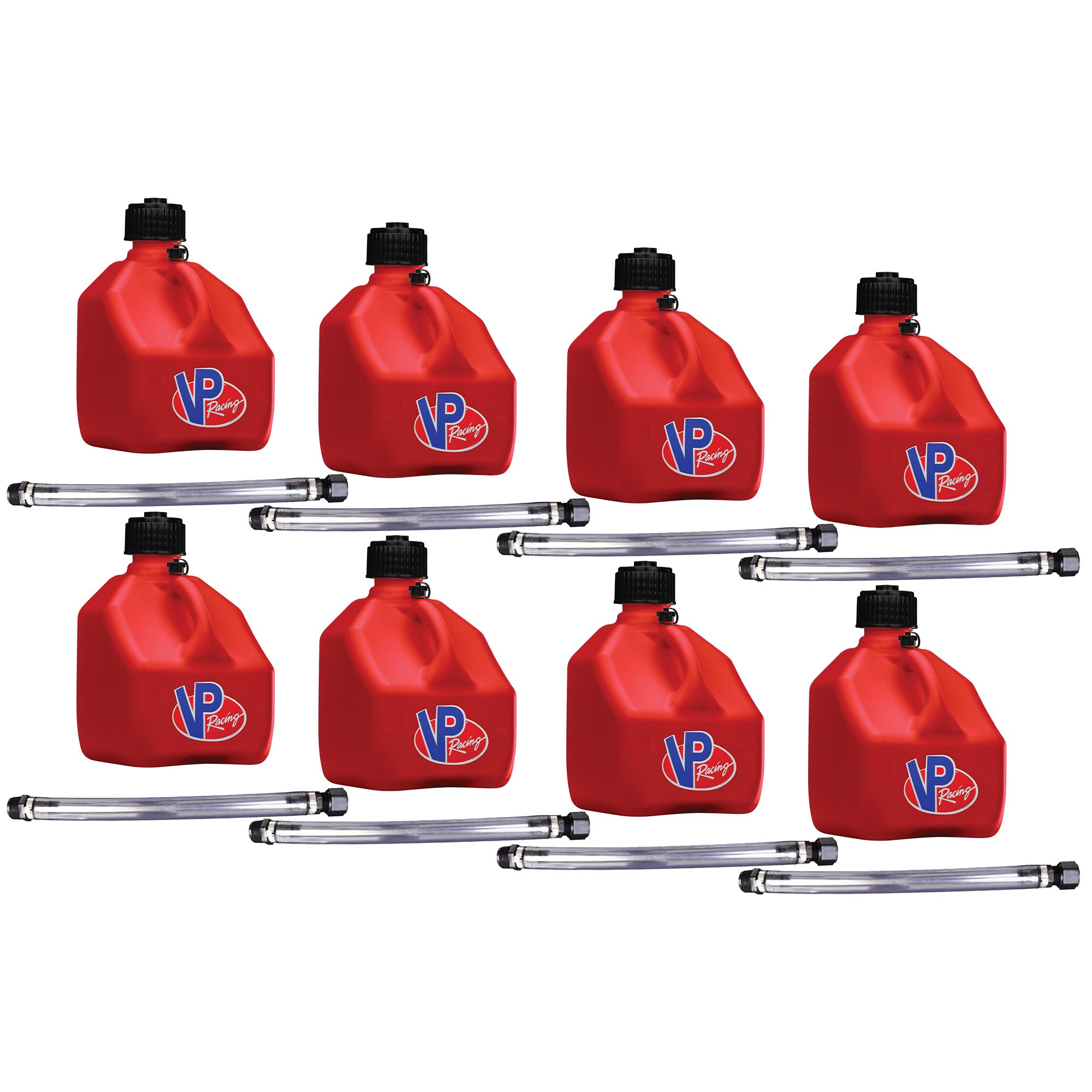 VP Racing 3 Gal Square Racing Liquid Container Utility Jug, Red (8 Pack) - VMInnovations