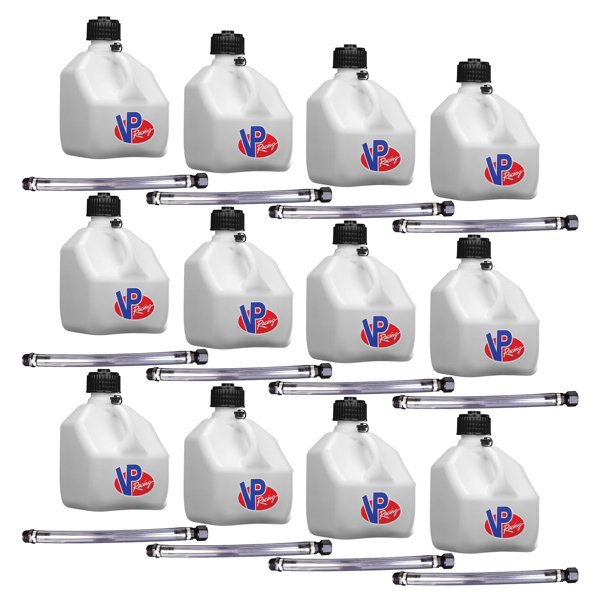 VP Racing 3 Gal Portable Liquid Container Utility Jug, White, 12 Ct - VMInnovations