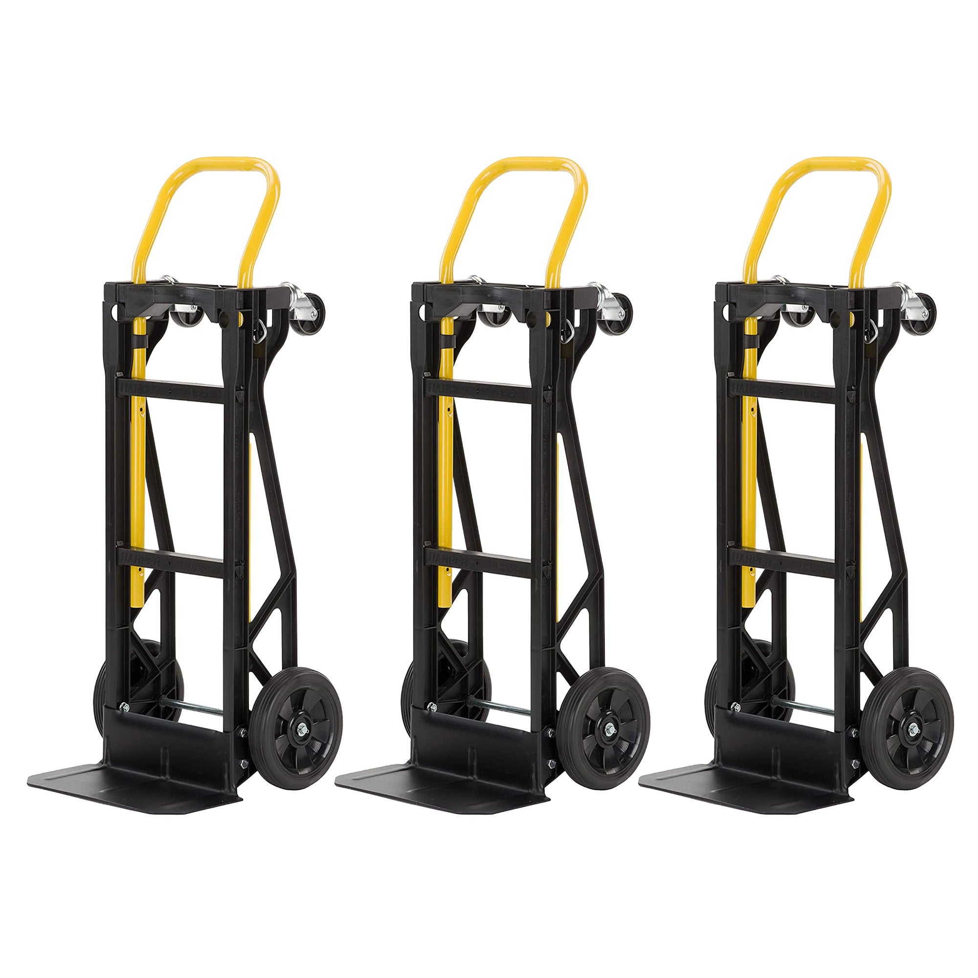 Harper Trucks PJDY2223AKD 400 Lb Capacity Convertible Dolly, Black (3 Pack) - VMInnovations
