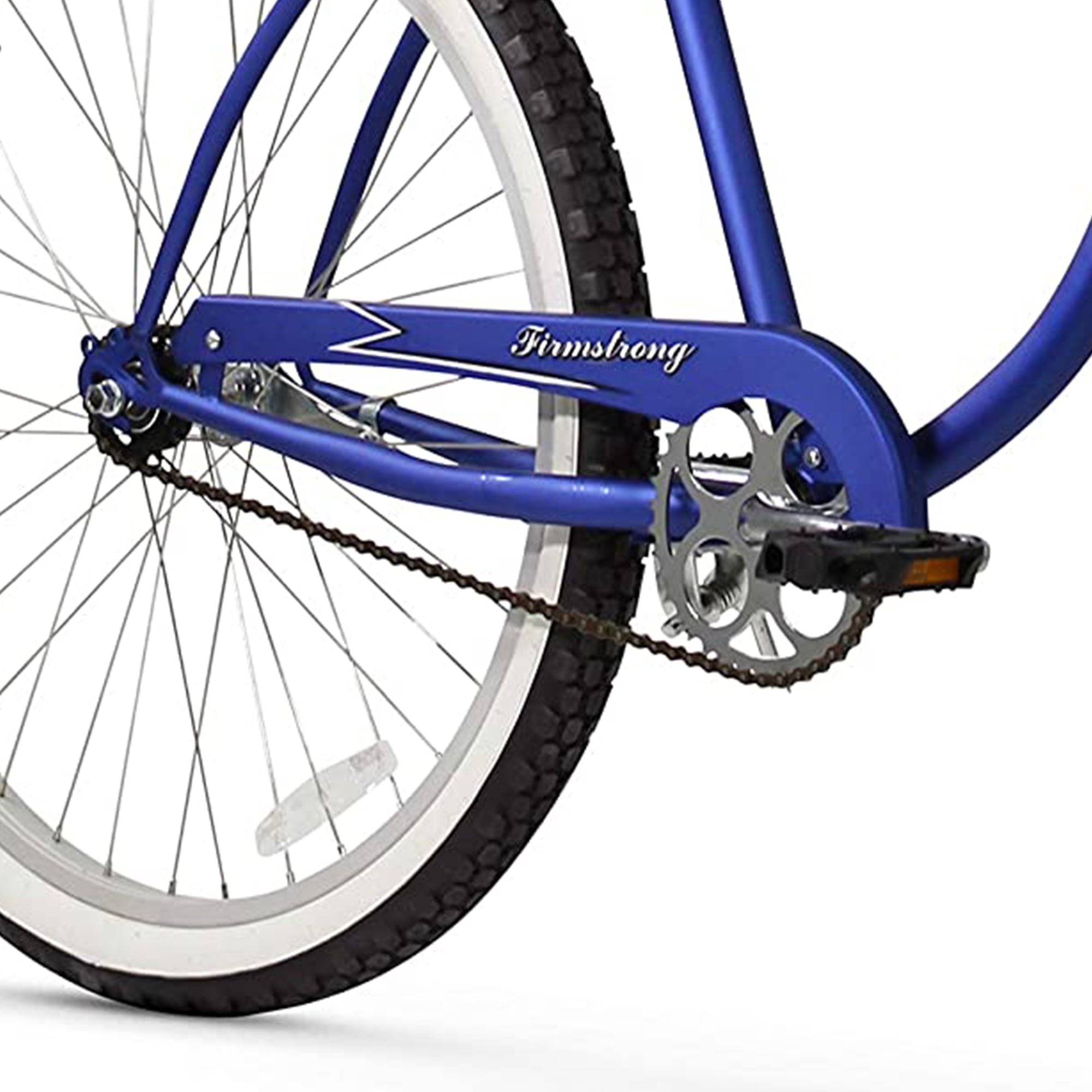 Firmstrong Urban Man Single Speed Mens 26 Inch Beach Cruiser Bicycle, Matte Blue