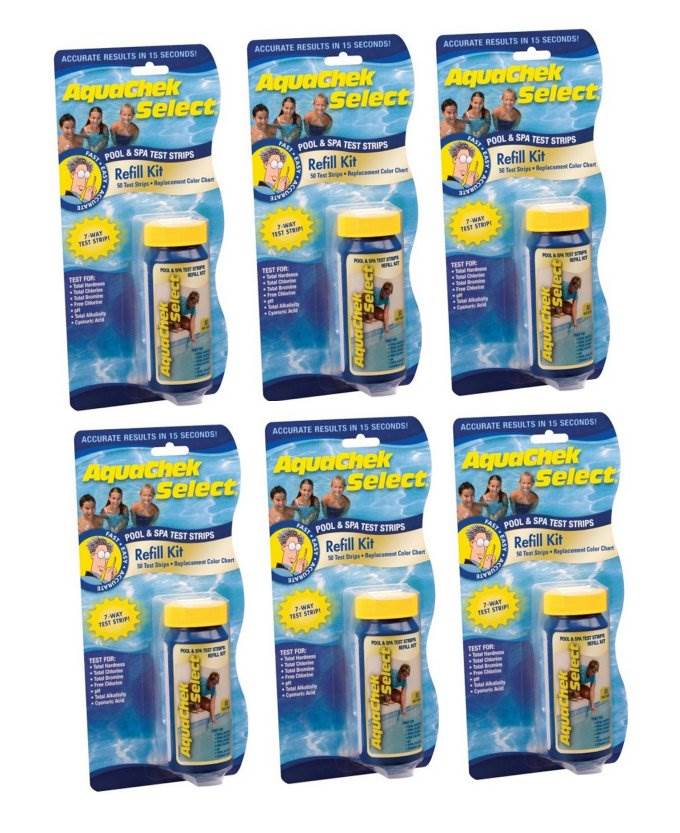 300) New AQUACHEK Select Refill Swimming Pool Spa 7 Test Strips pH/Chlorine