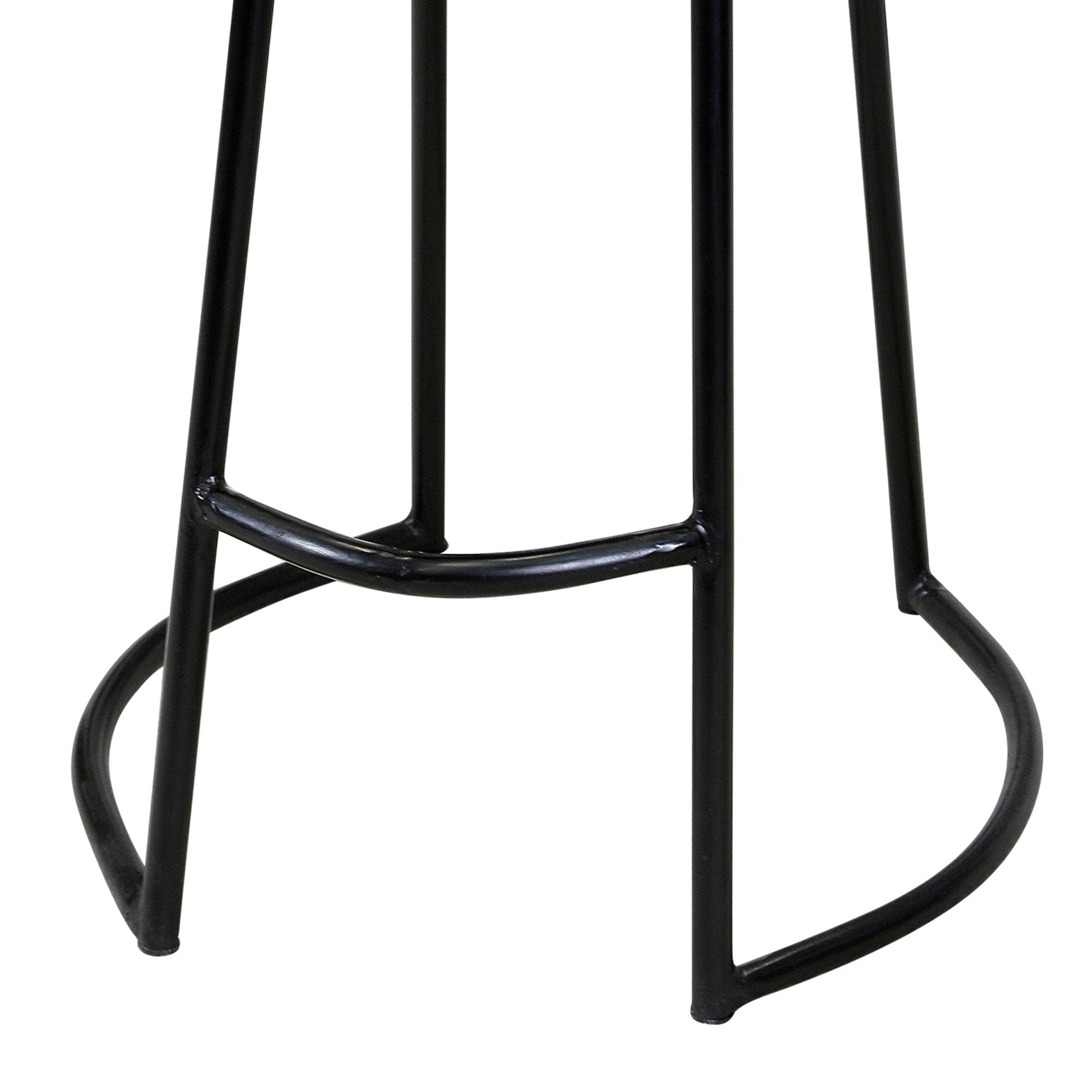 StyleCraft Gavin 17x15x26" Stool w/ Acacia Seat & Wrought Iron Base (Used) - VMInnovations