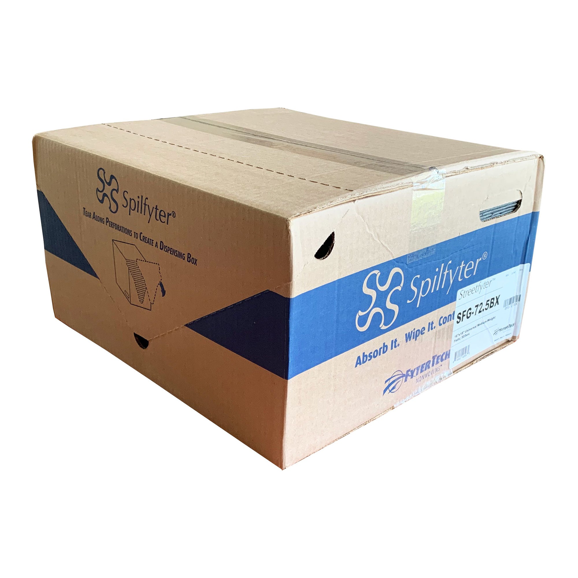 Streetfyter SFG-72 Universal 18" x 16" Sorbent Medium Weight Pads, 50 Ct, Gray - VMInnovations