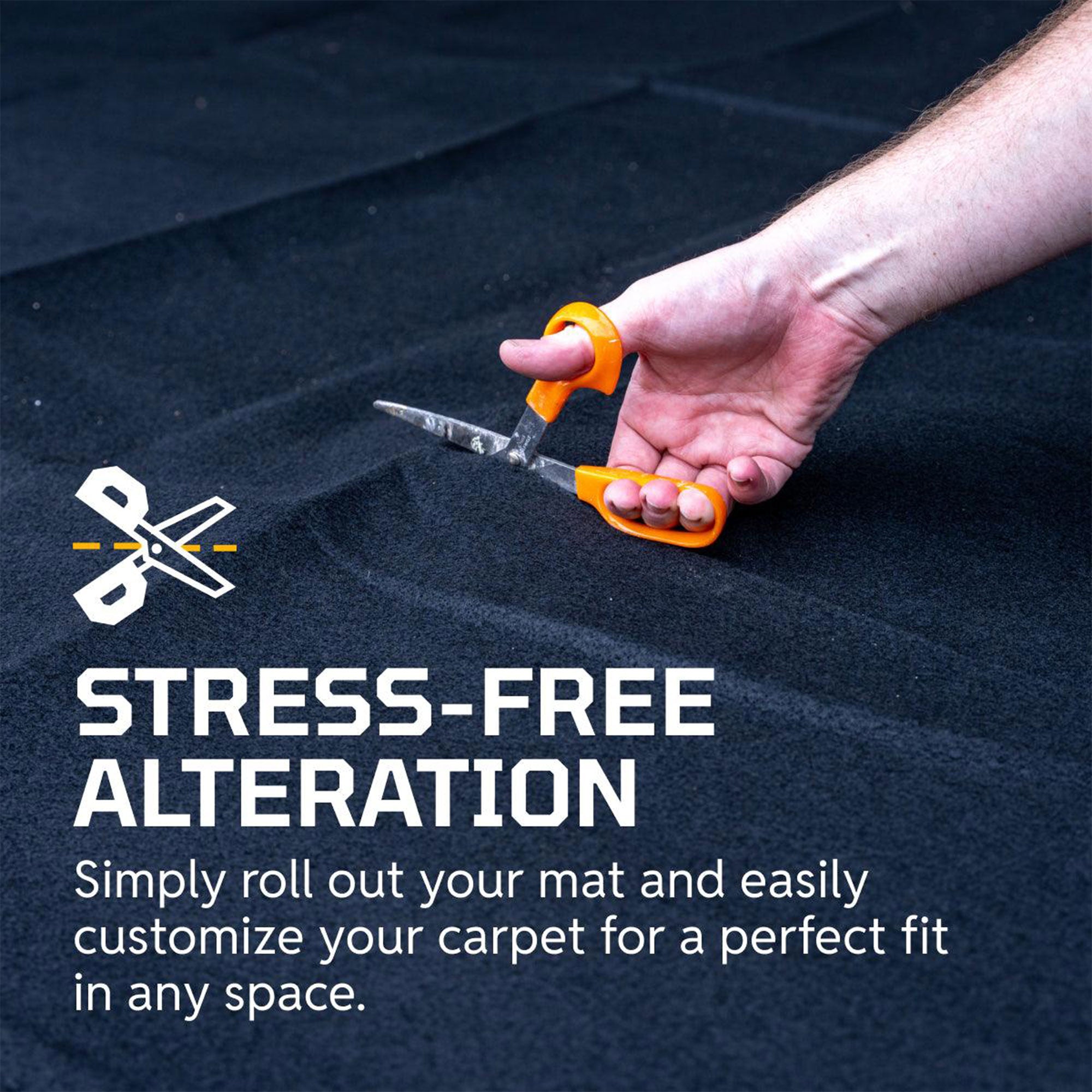 AutoFloorGuard 20ft x 7.3 Foot Large Size Garage Carpet Mat, Black (Open Box) - VMInnovations