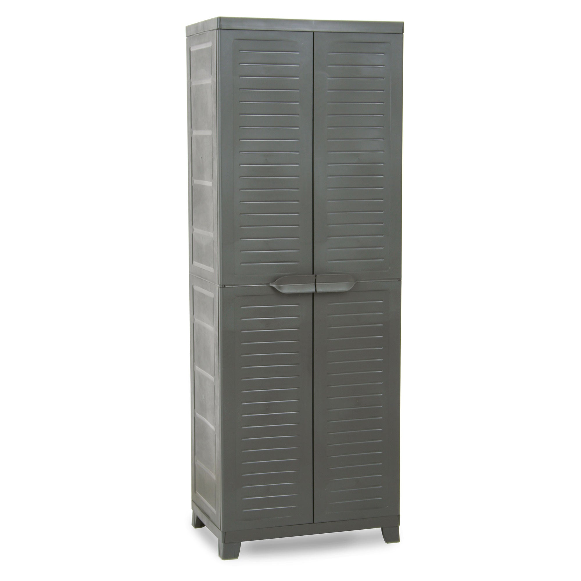 ELITE Adjustable 4 Shelf Storage Utility Cabinet, Dark Gray (Used) - VMInnovations
