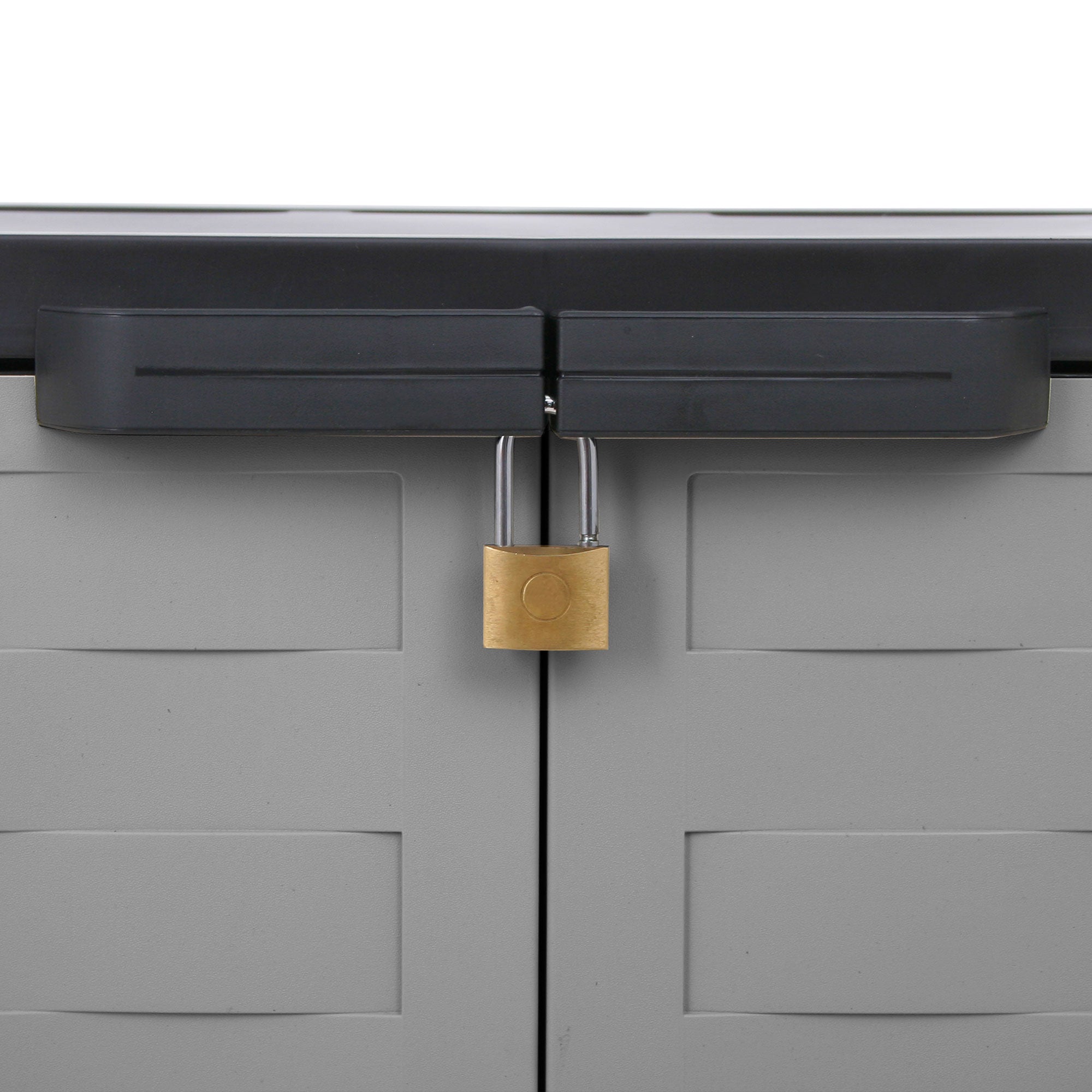 RAM Quality Products PREMIUM Utility 2 Shelf Lockable Storage Cabinet, Gray - VMInnovations