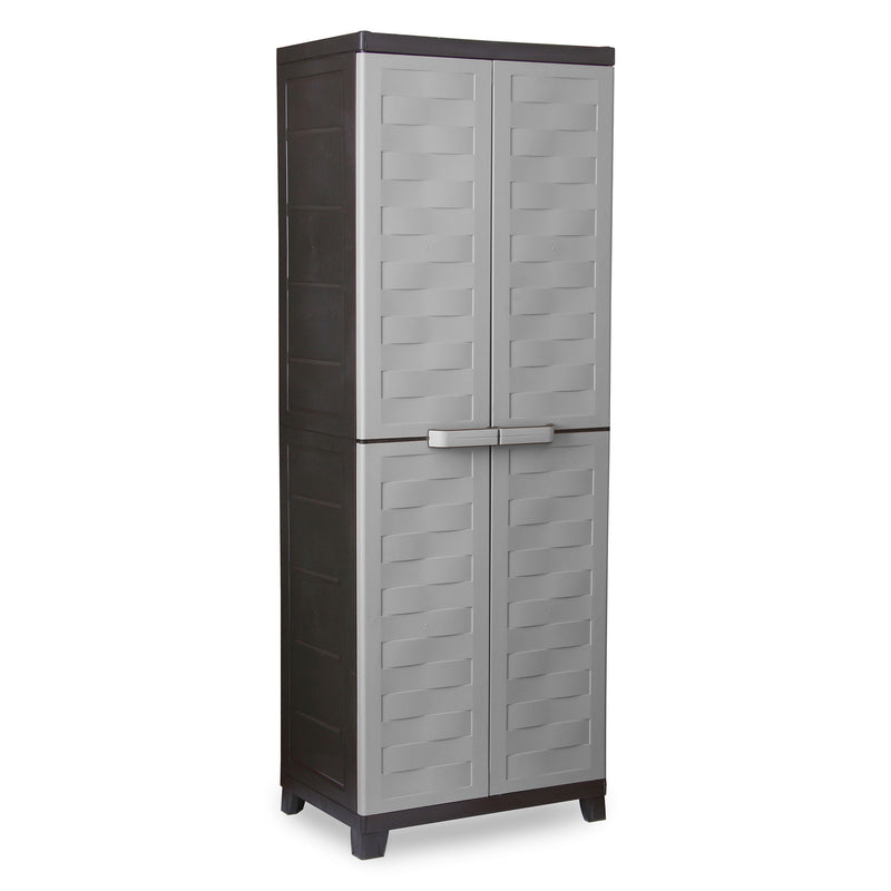 RAM Quality PREMIUM 4 Shelf Lockable Storage Utility Cabinet, Gray (Used)