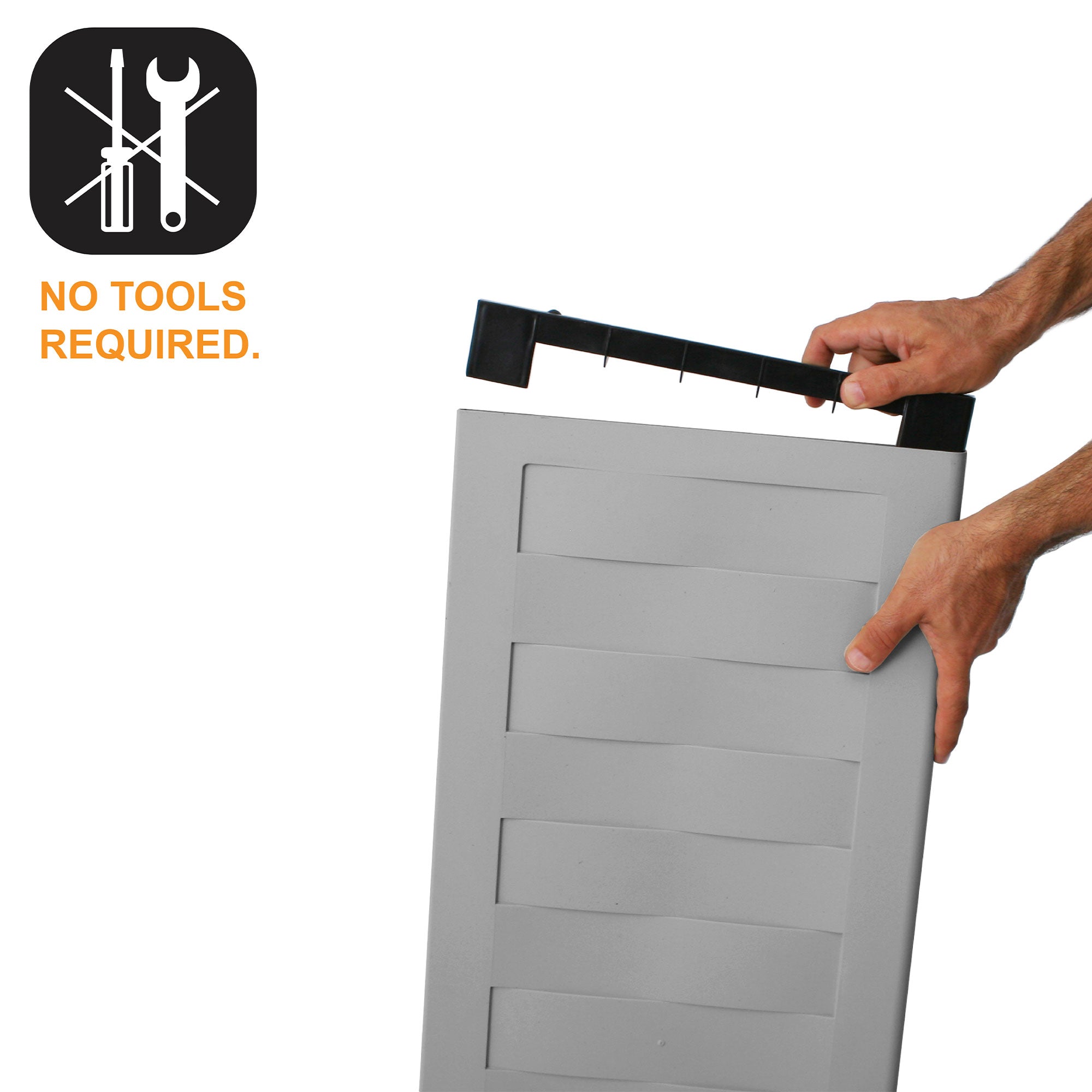 RAM Quality Products PREMIUM 4 Shelf Lockable Storage Utility Cabinet, Gray - VMInnovations