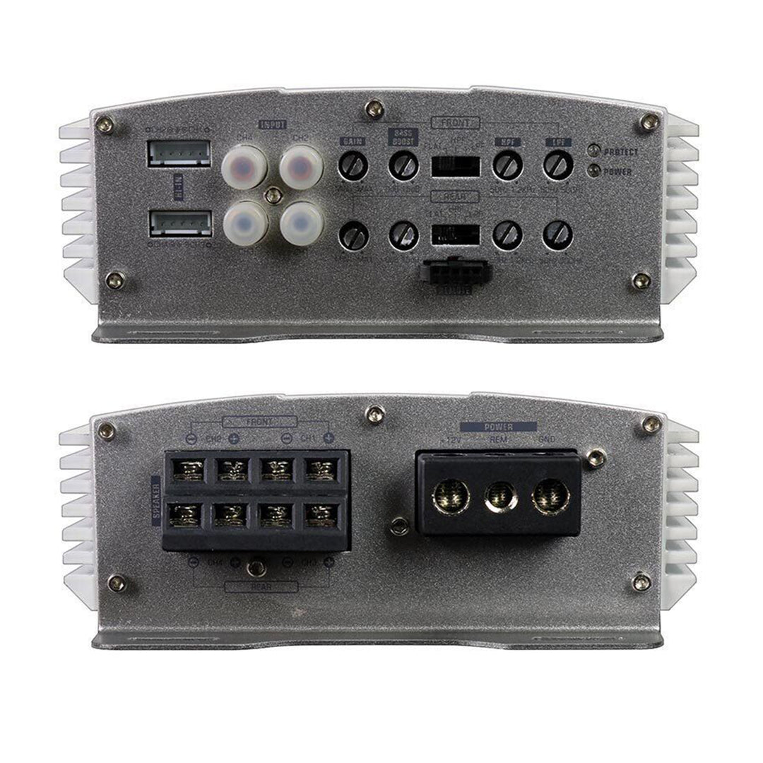 AudioPipe APMRE-4150D Mini Design 4 Channel MOSFET Marine Grade Amplifier, White - VMInnovations