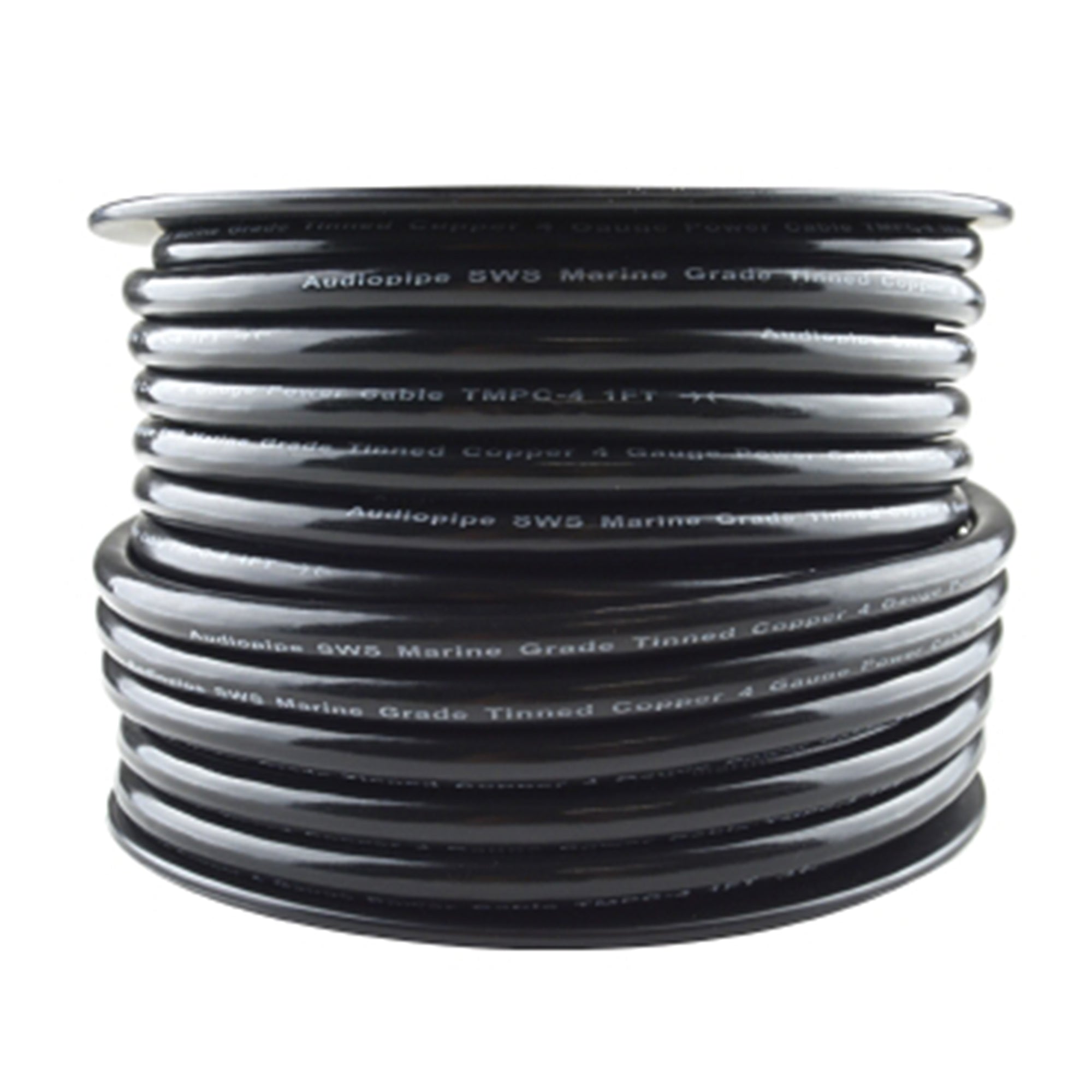 Audiopipe TMPC-4-100TCB Marine Grade 4 Gauge Tinned Copper Wire, 100 Feet, Black - VMInnovations