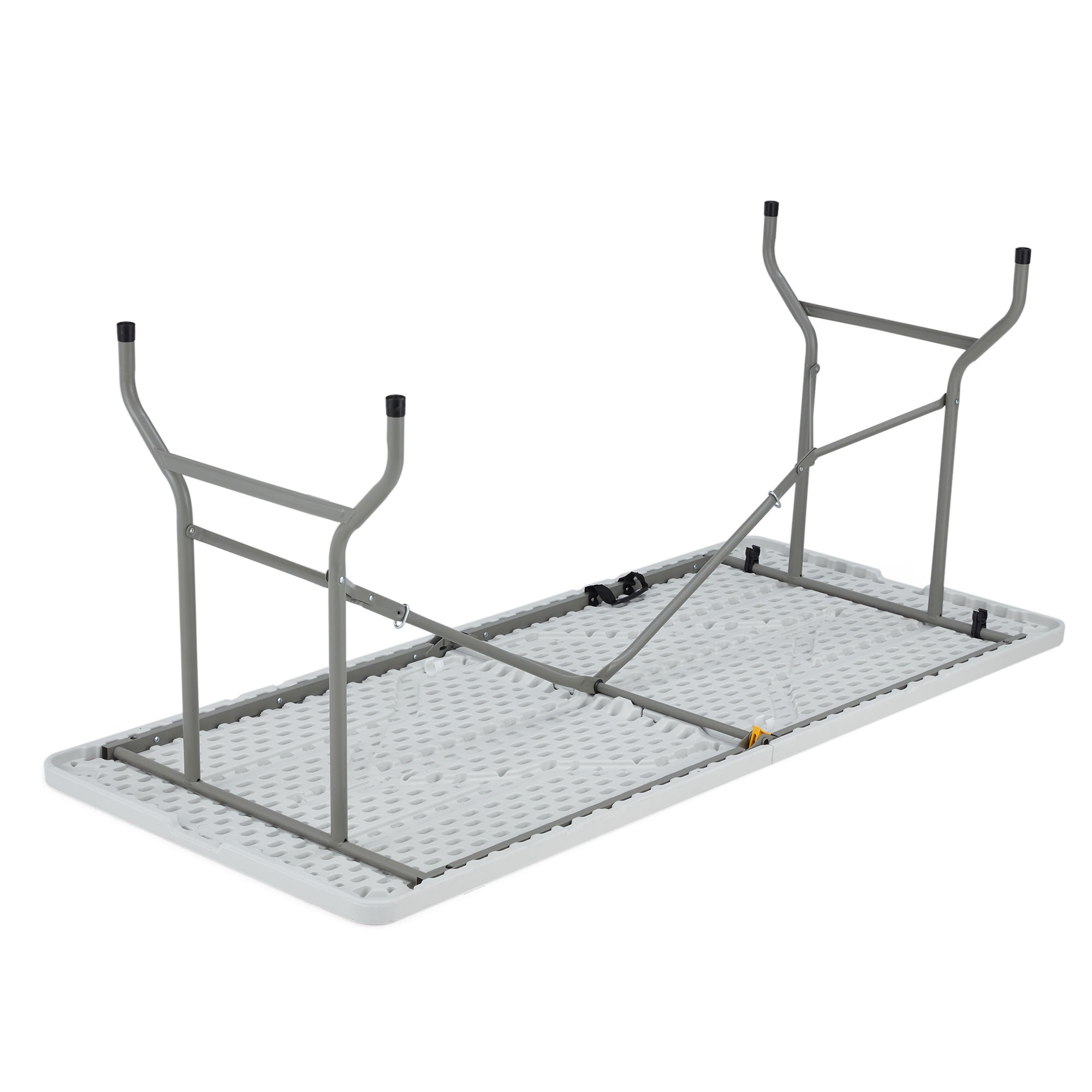 JOMEED 6 Foot Portable Plastic Folding Multipurpose Table, White (Open Box) - VMInnovations