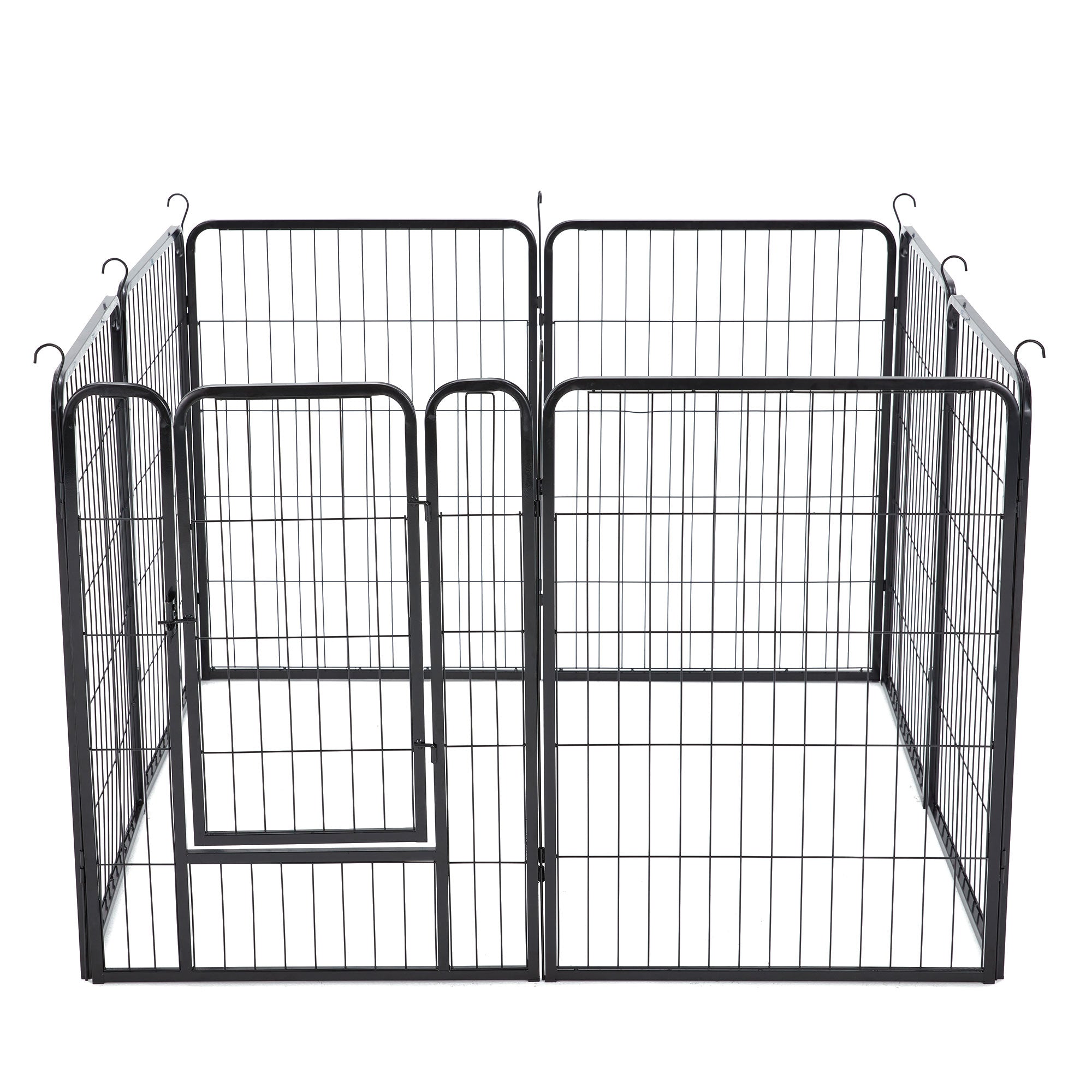 JOMEED Indoor & Outdoor 8-Panel, 32" High Dog Playpen w/Door, Black (For Parts) - VMInnovations