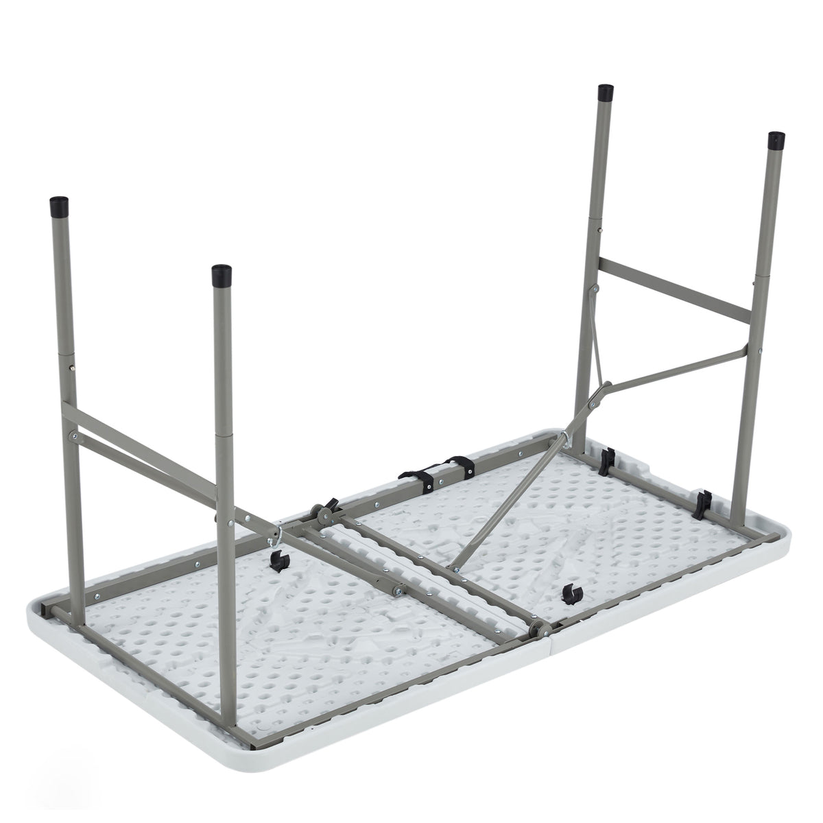 JOMEED 4 Foot Portable Folding Multipurpose Utility Picnic Event Table, White