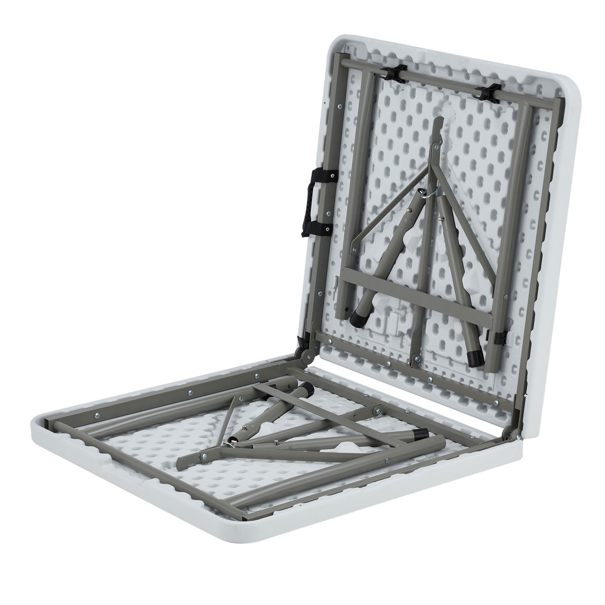 JOMEED 4 Foot Portable Folding Multipurpose Utility Picnic Event Table, White