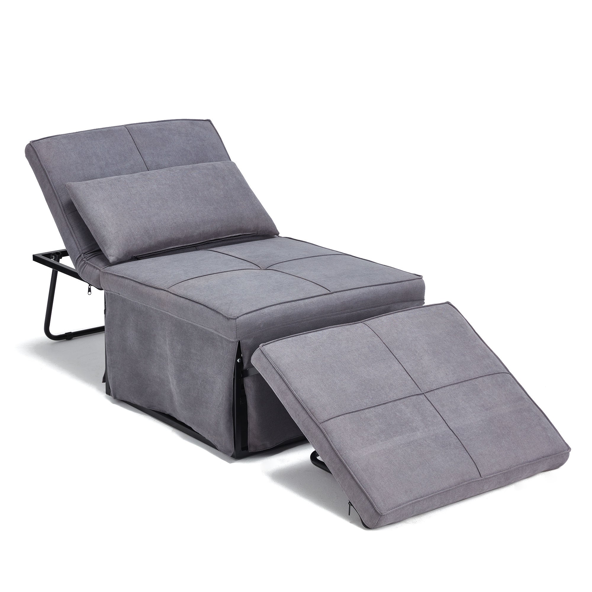 4-in-1 Multi Function Folding Single Sofa Convertible Sleeper Bed, (Open Box) - VMInnovations