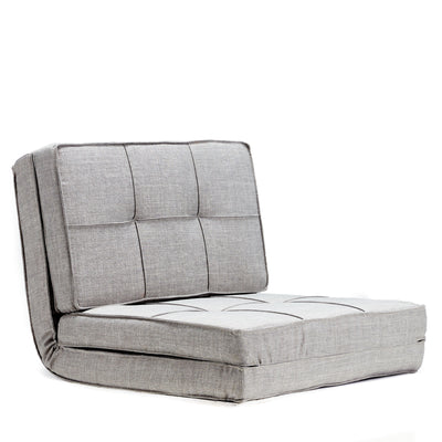 JOMEED 5 Position Adjustable Space Saving Convertible Flip Sleeper Chair, Gray