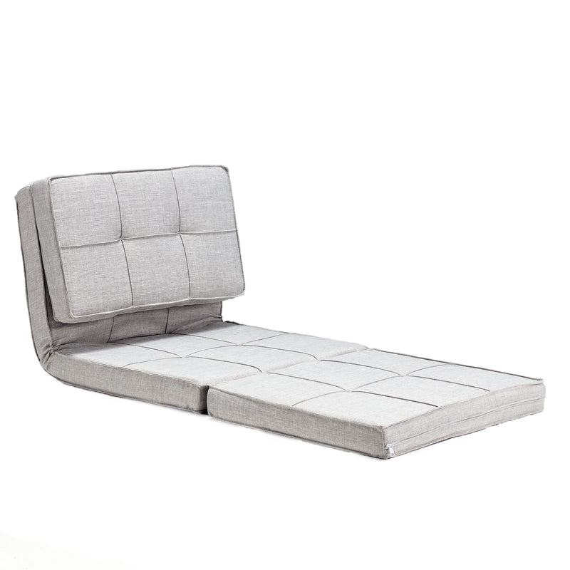 JOMEED 5 Position Adjustable Space Saving Convertible Flip Sleeper Chair, Gray
