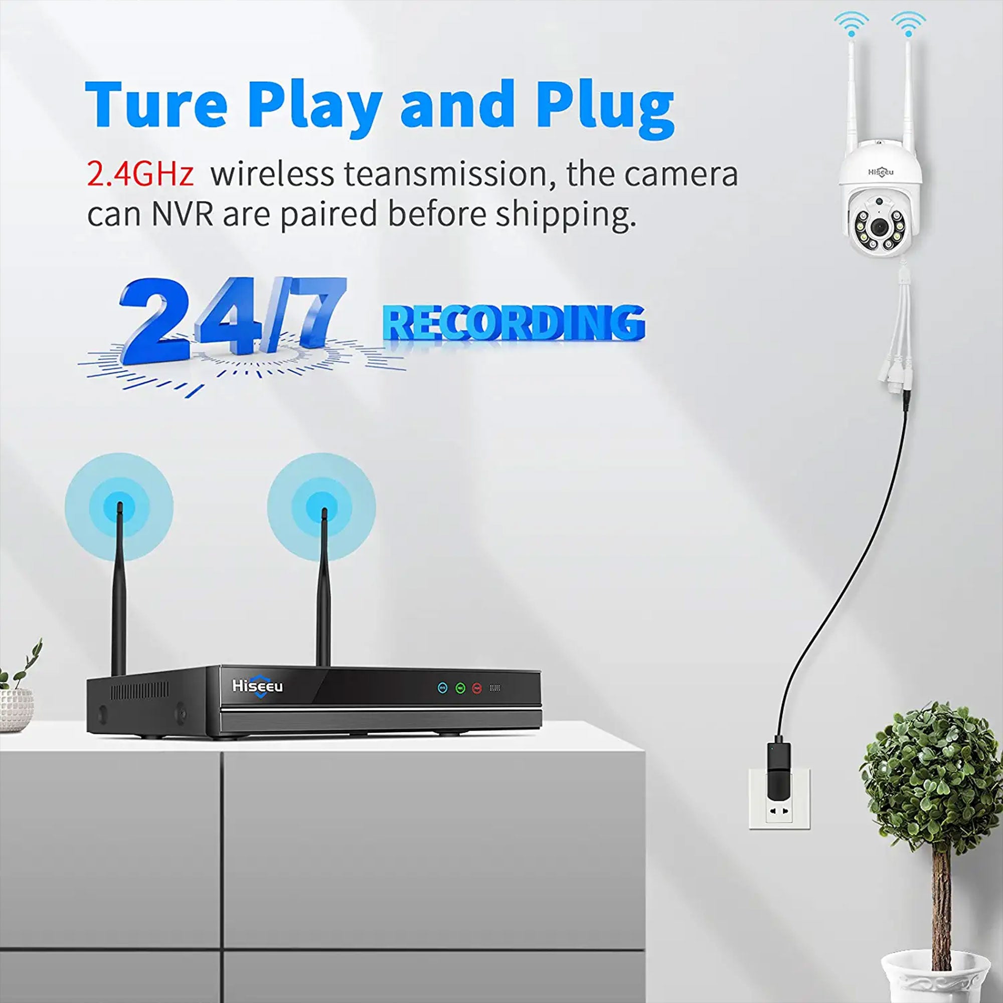 Wireless Security System w/ 4 Night Vision Cameras & 1 TB Hard Drive (Open Box) - VMInnovations