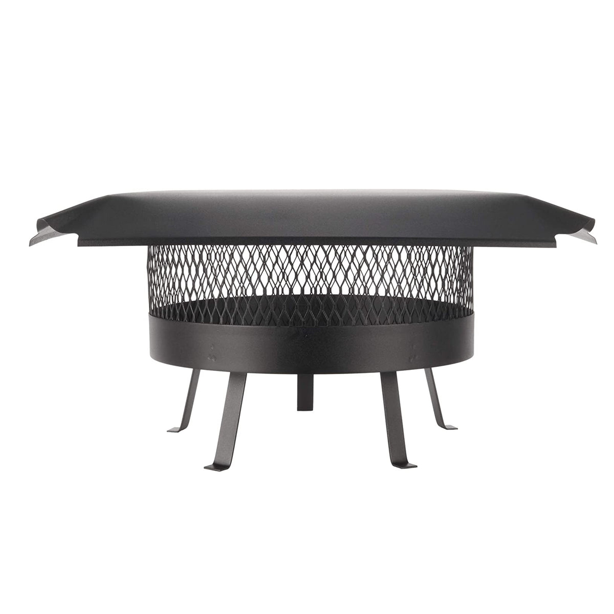 Draft King CBO818 Single Flue 18 In Round Chimney Cover, Black Galvanized Steel