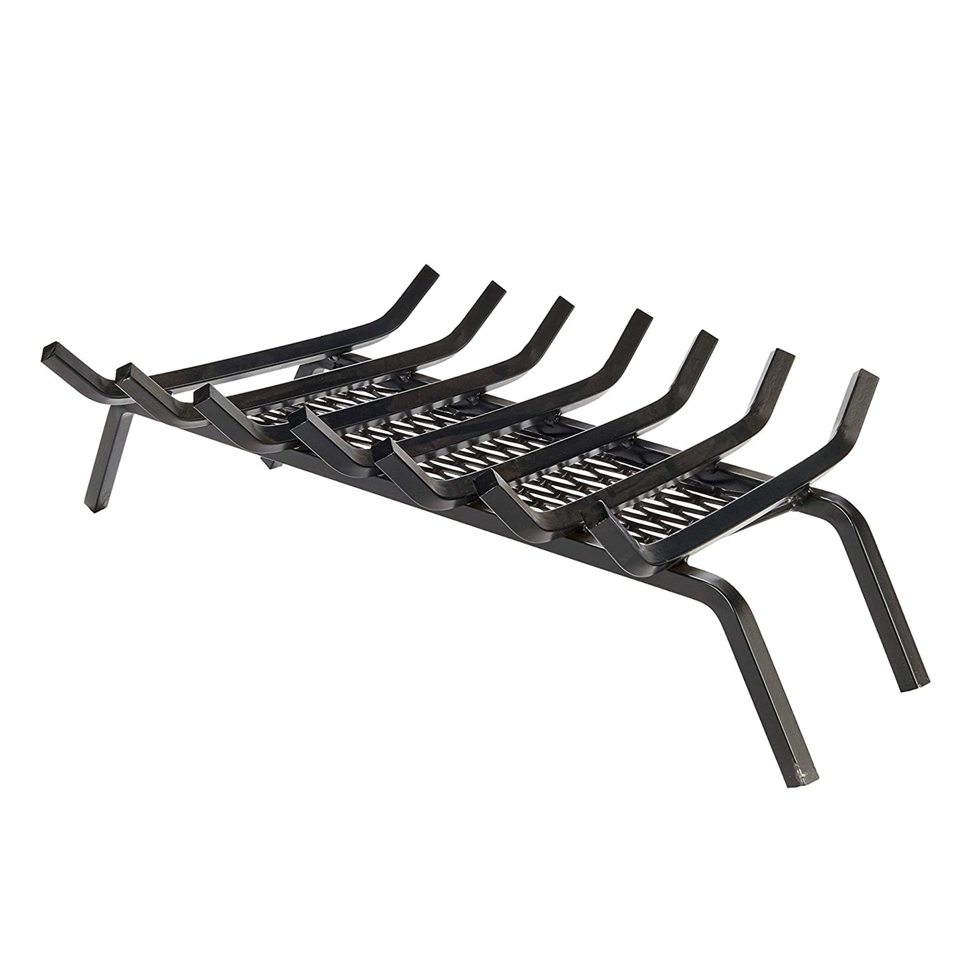 Liberty Foundry Flat Bottom Basket Steel Bar Fireplace Grate, Black (Used) - VMInnovations