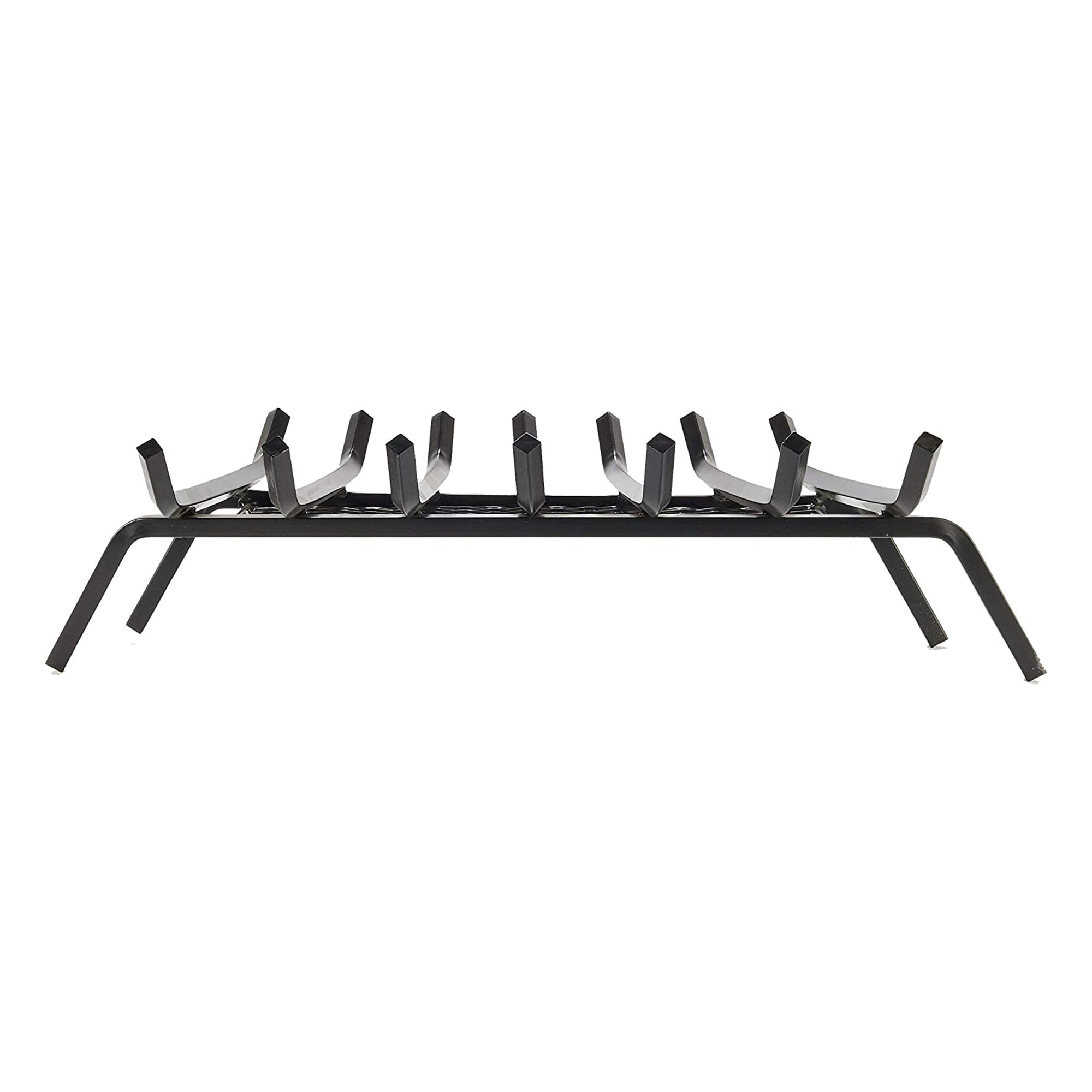 Liberty Foundry Flat Bottom Basket Steel Bar Fireplace Grate, Black (Used) - VMInnovations
