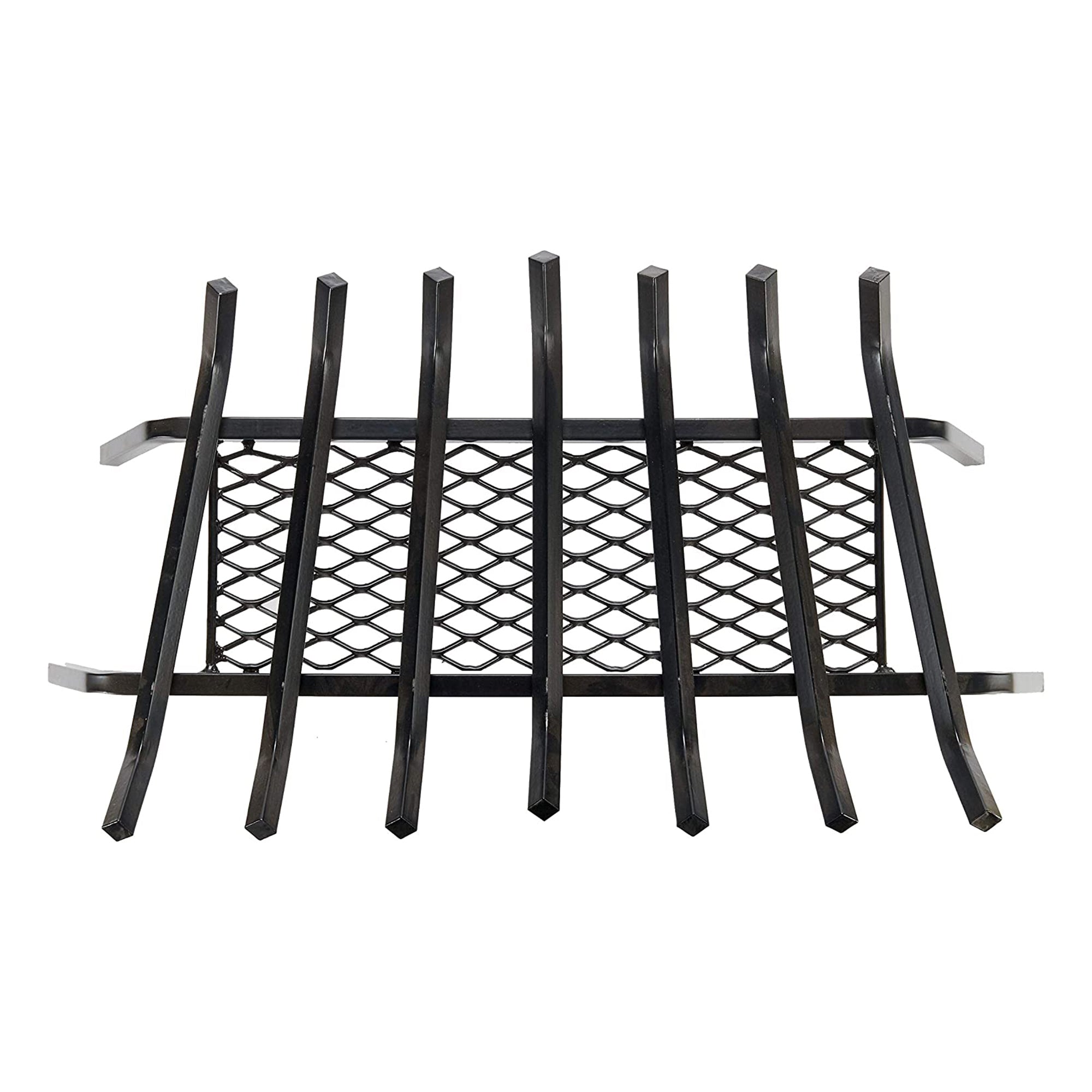 Liberty Foundry Flat Bottom Basket Steel Bar Fireplace Grate, Black (Used) - VMInnovations