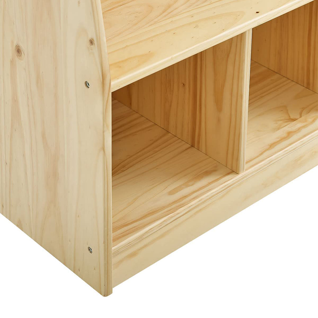 MUSHOMEINC 5-Section Classroom Coat Locker and Backpack Cubicle, Natural Pine - VMInnovations